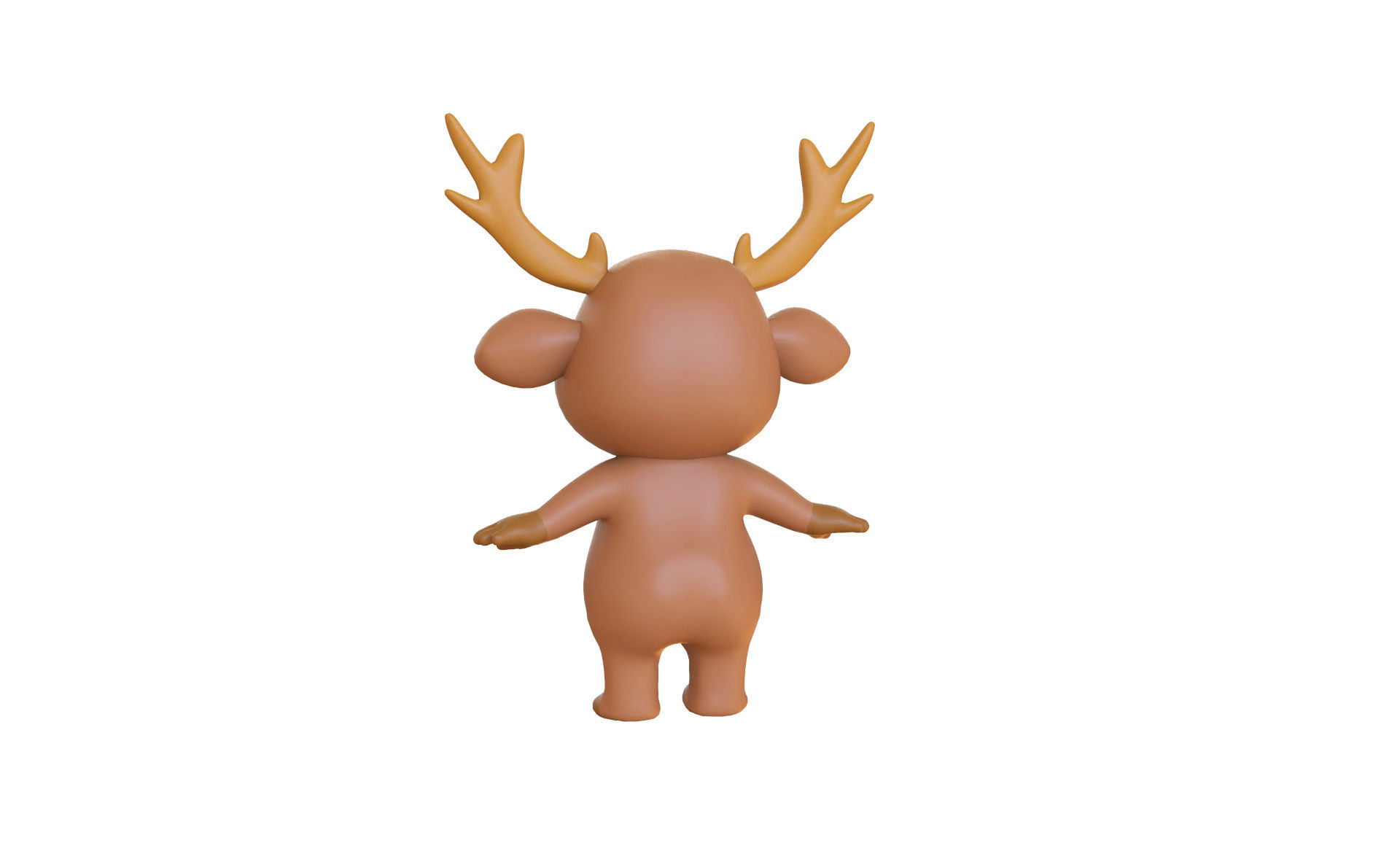 High-Quality 3D Cartoon Deer Low-poly 3D model_5