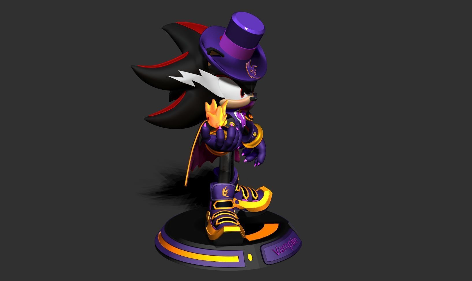 Vampire Shadows the hedgehog 3D print model_17