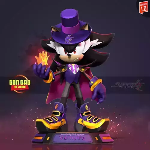 Vampire Shadows the hedgehog 3D print model