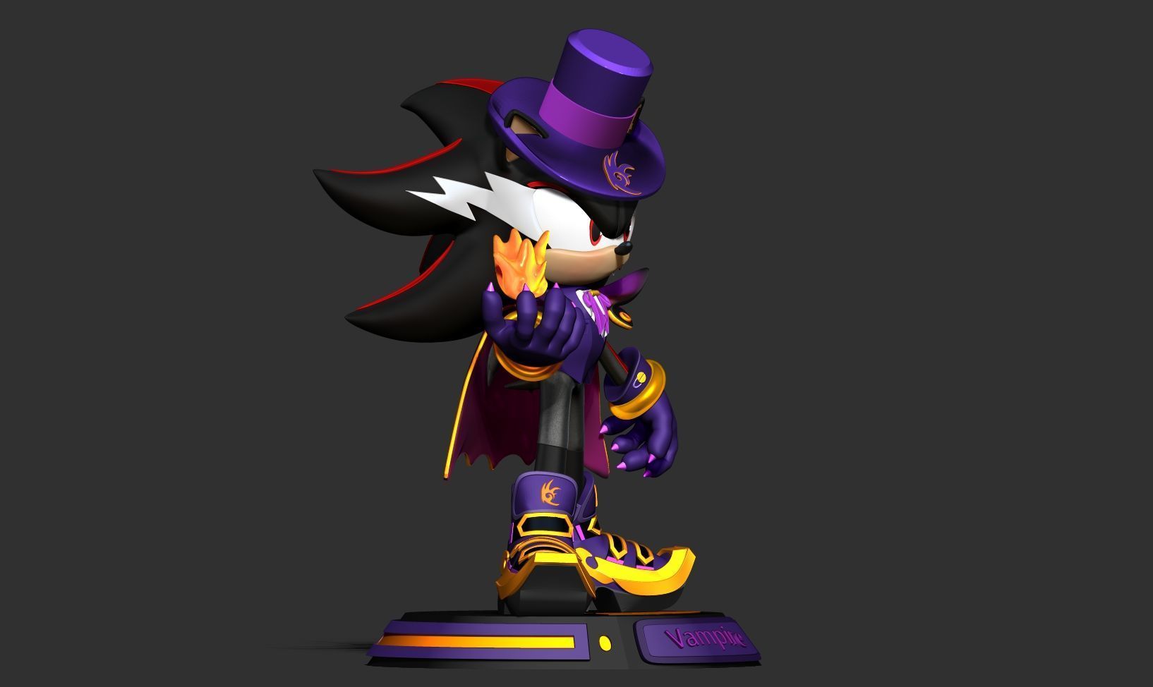 Vampire Shadows the hedgehog 3D print model_13