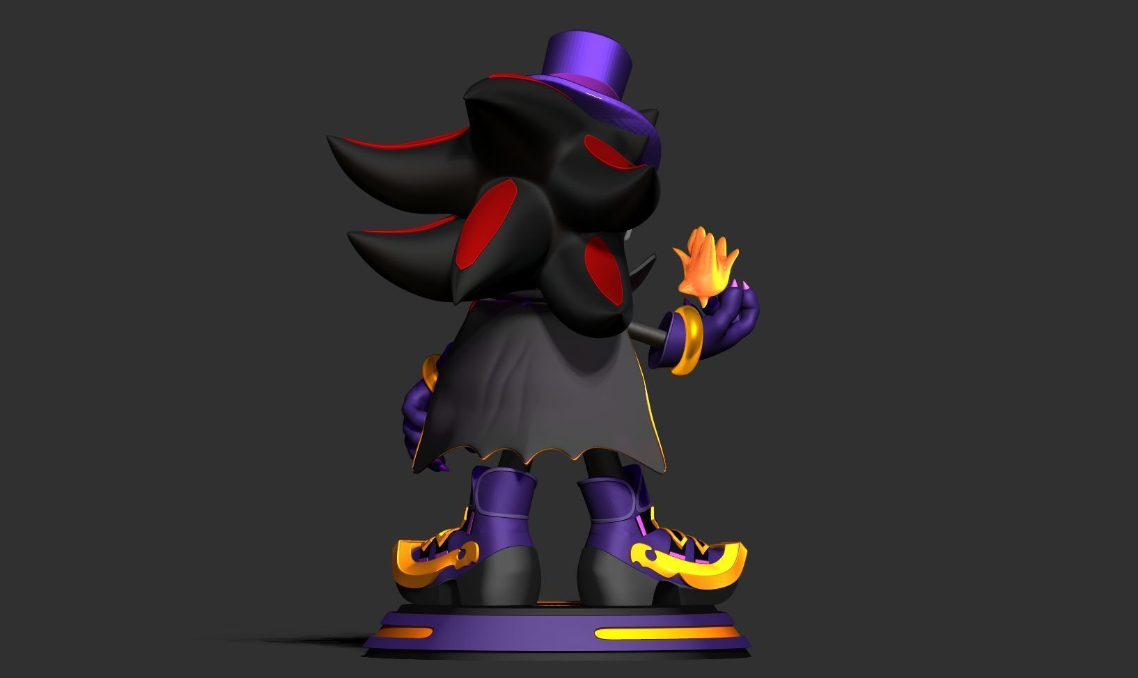 Vampire Shadows the hedgehog 3D print model_6