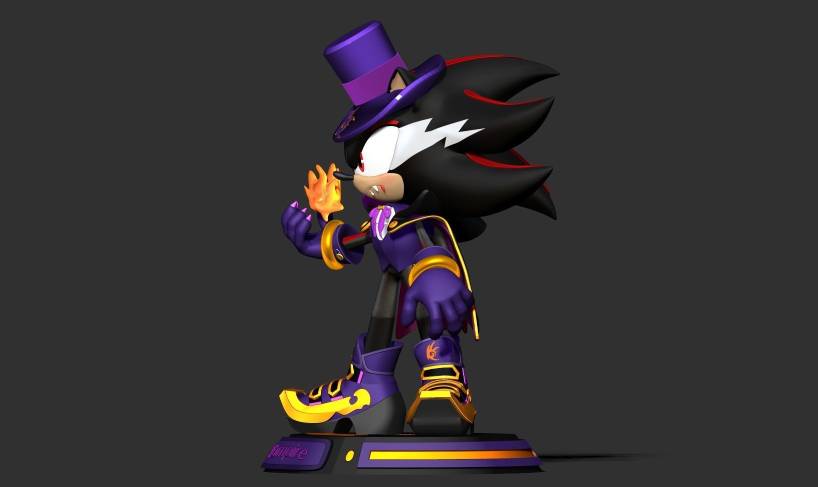 Vampire Shadows the hedgehog 3D print model_11