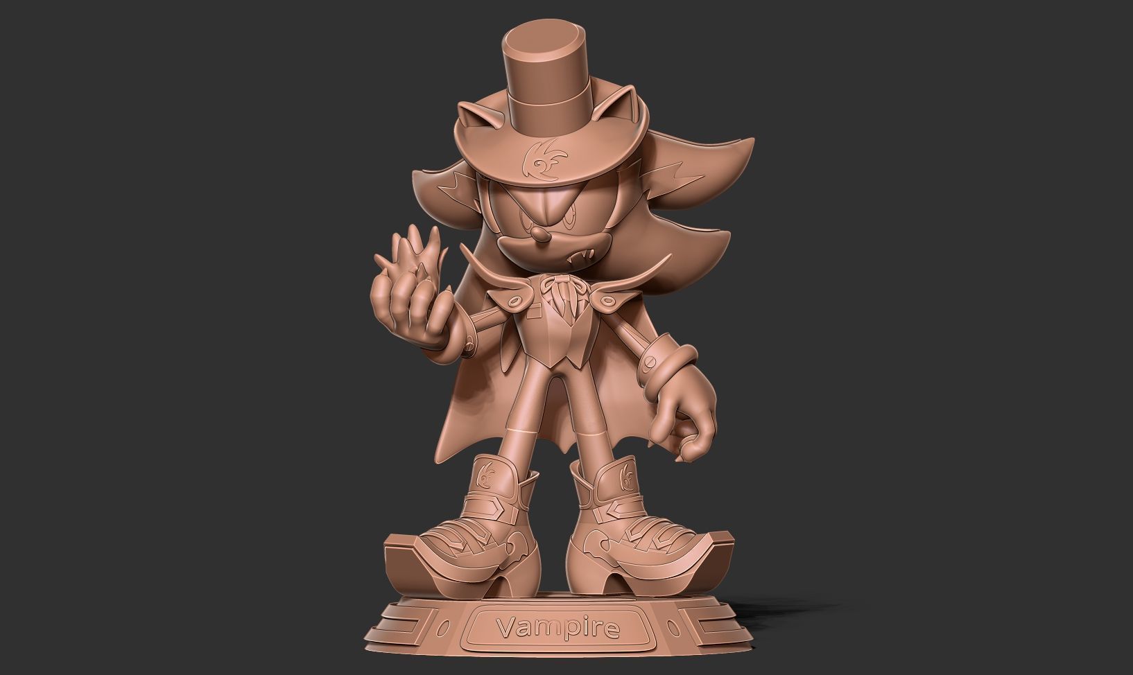 Vampire Shadows the hedgehog 3D print model_10