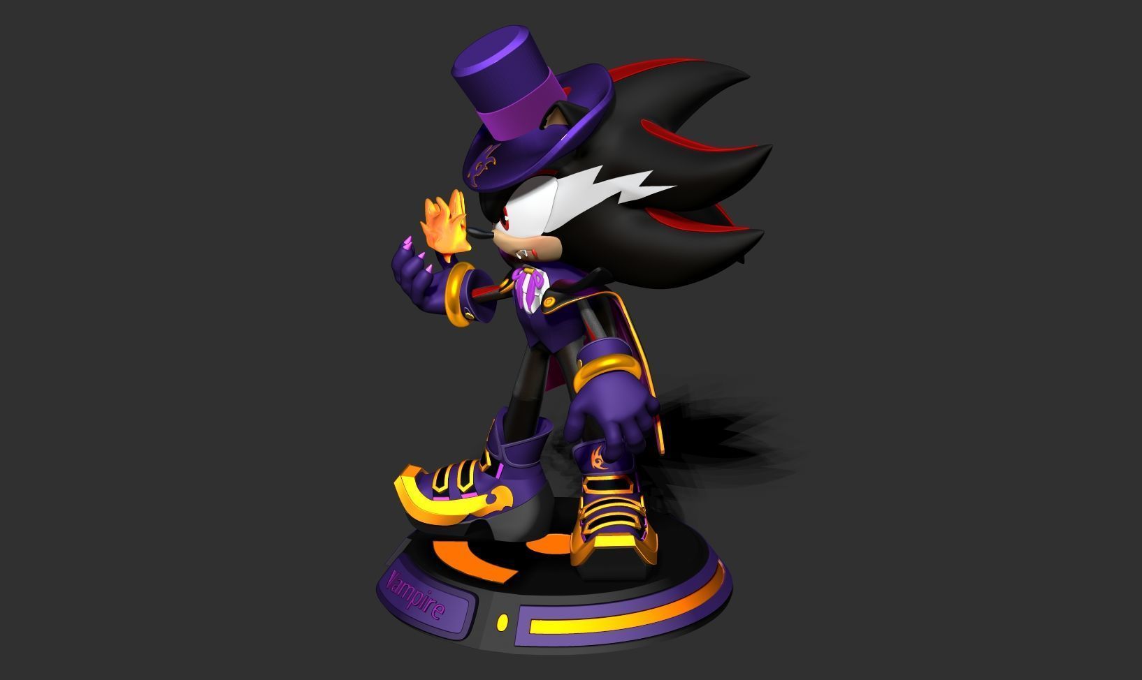 Vampire Shadows the hedgehog 3D print model_19