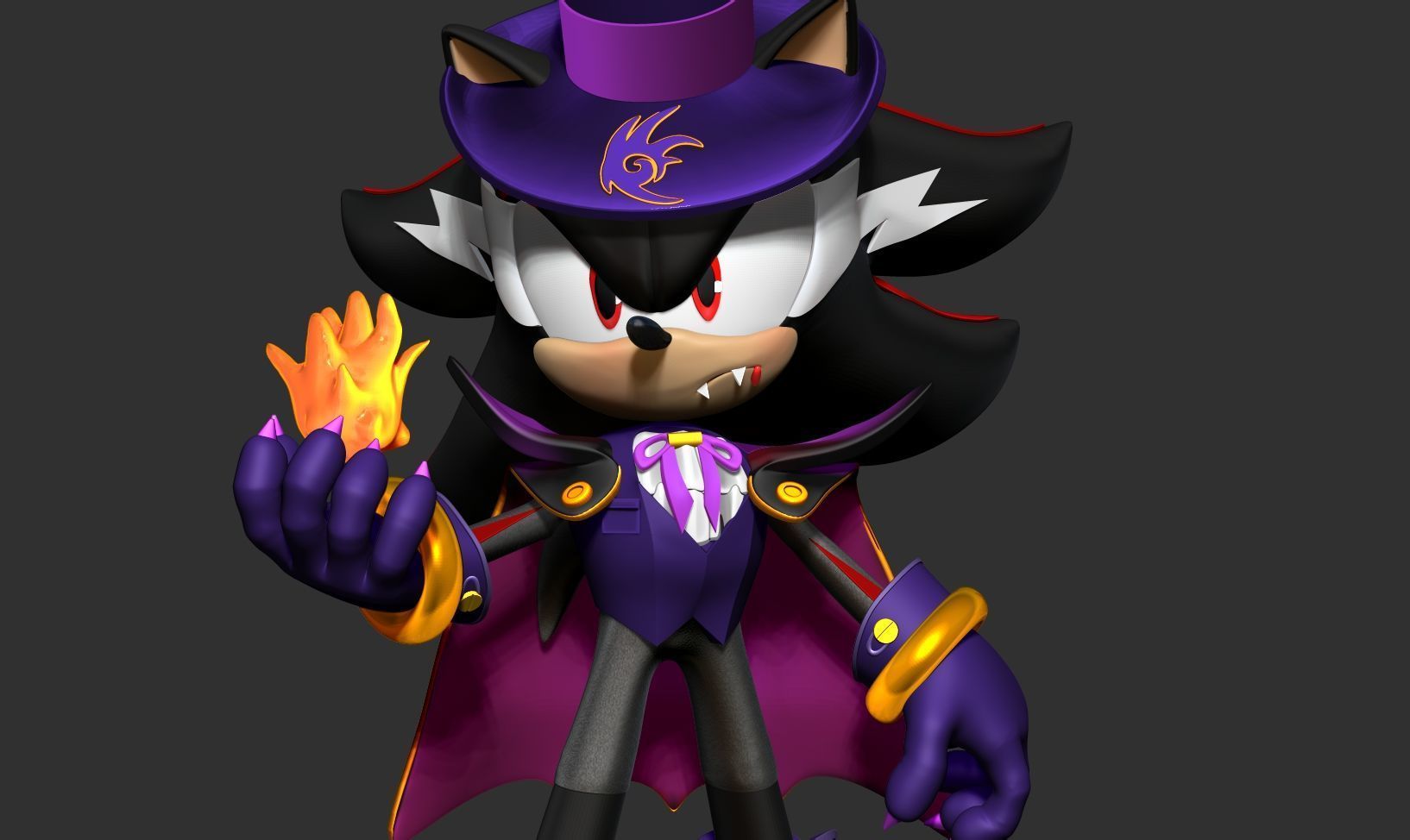 Vampire Shadows the hedgehog 3D print model_5