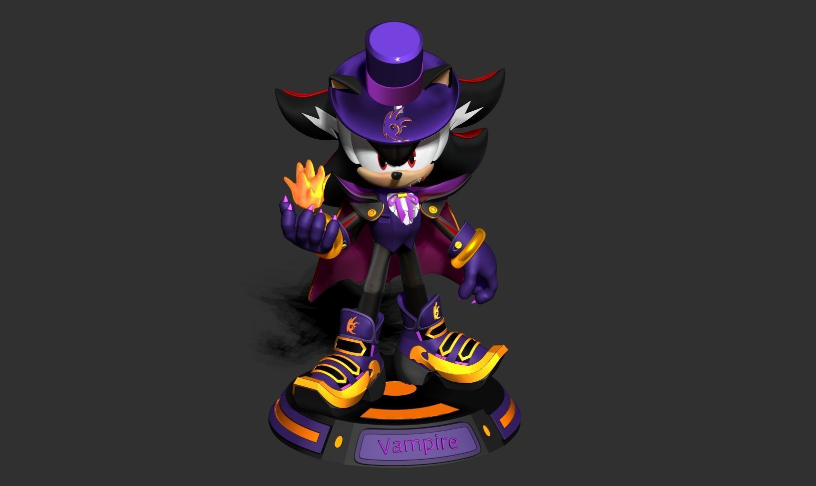 Vampire Shadows the hedgehog 3D print model_15