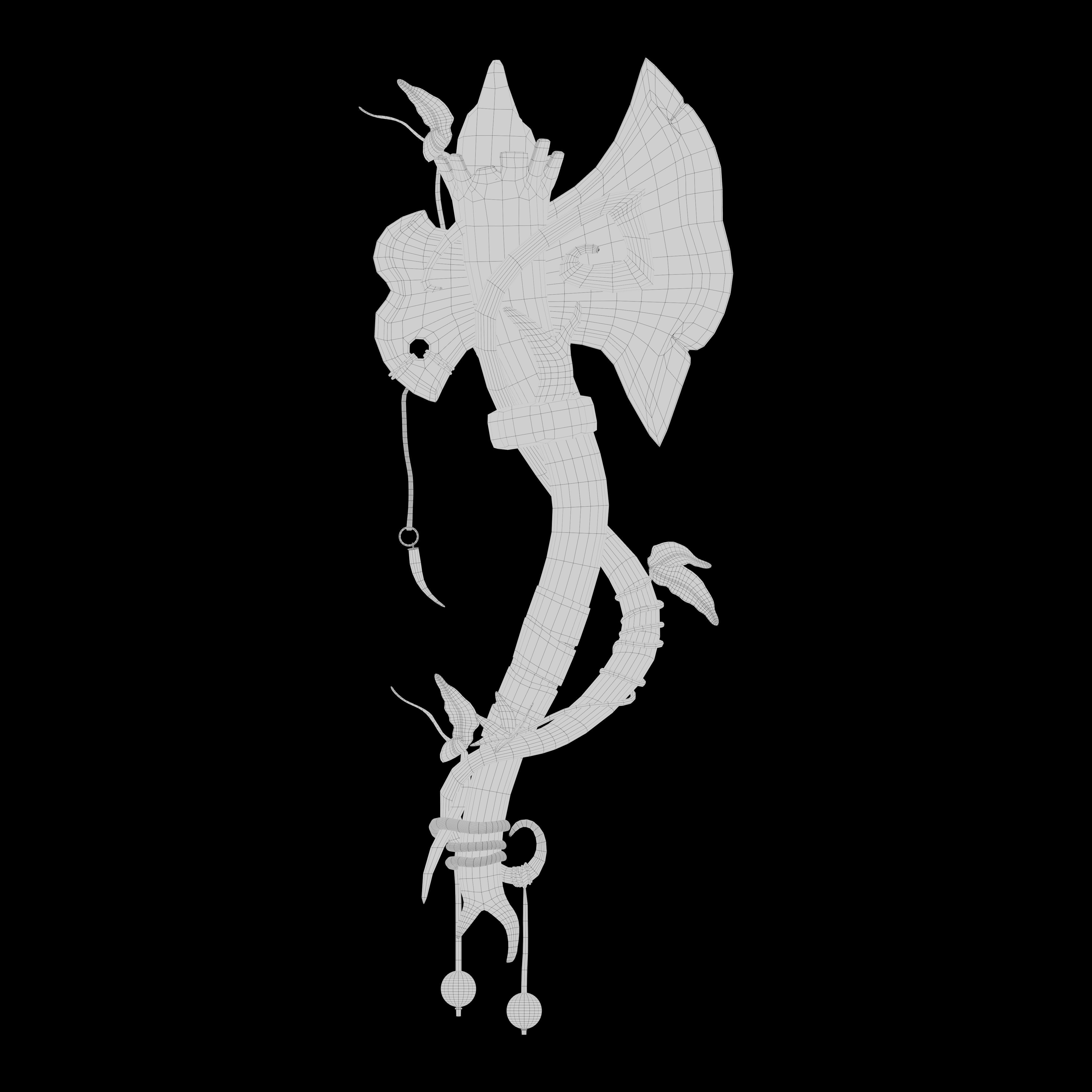 stylized 3D axe Low-poly 3D model_18