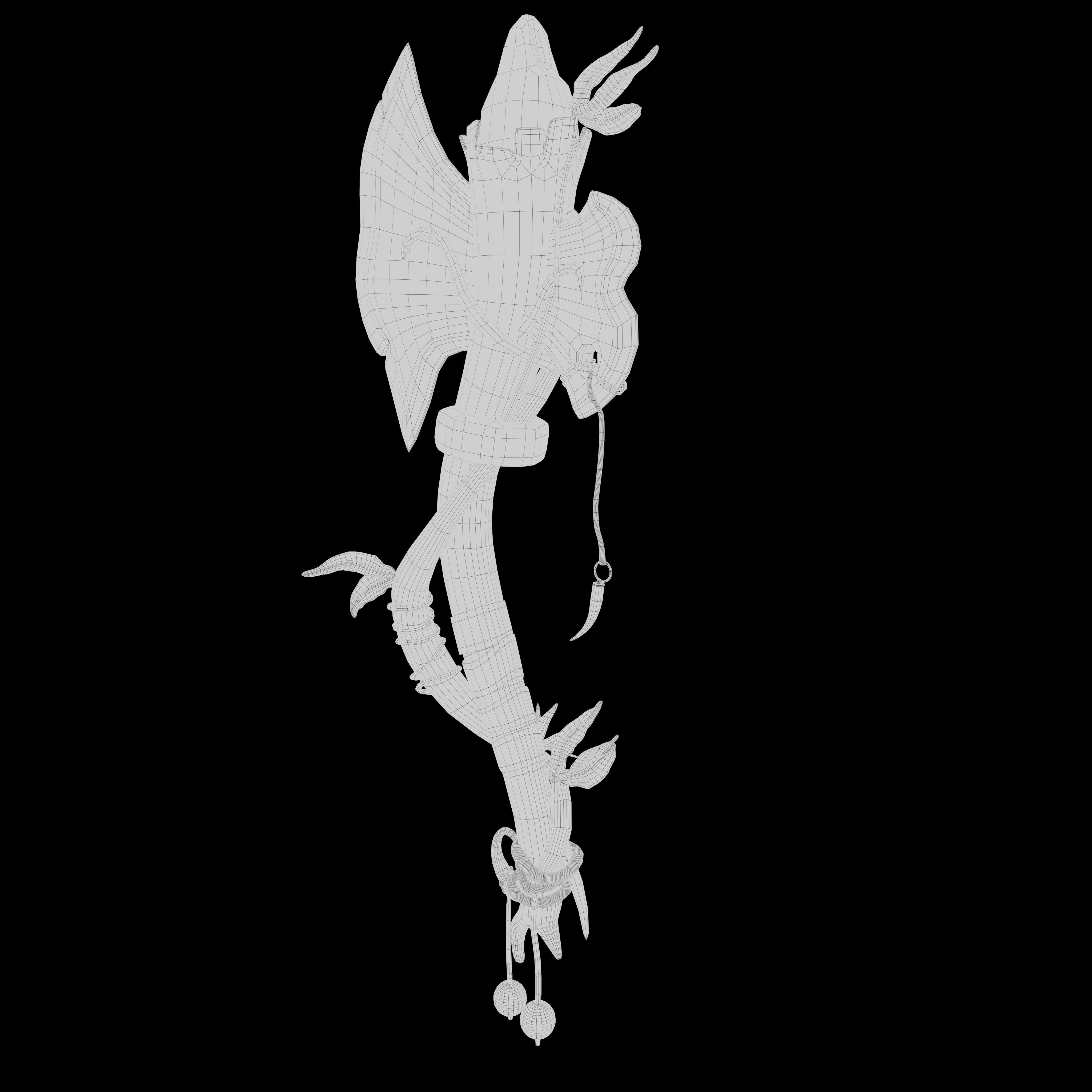 stylized 3D axe Low-poly 3D model_21