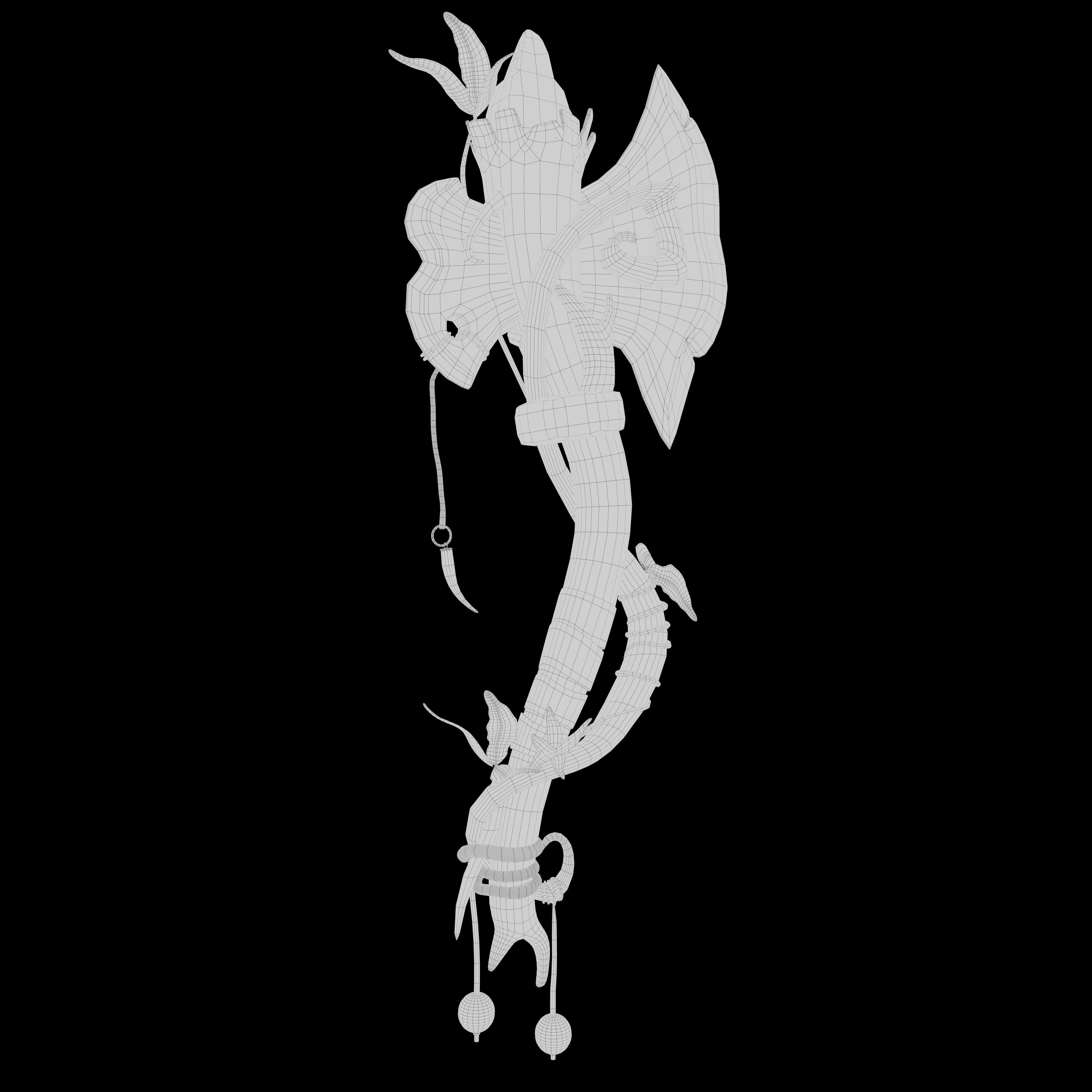 stylized 3D axe Low-poly 3D model_19