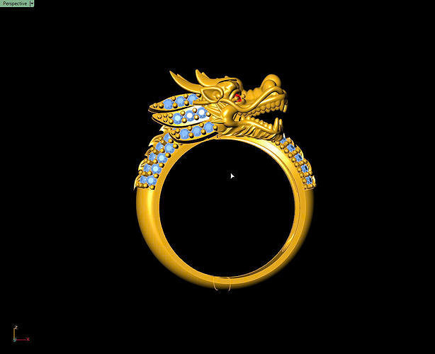 Dragon rings 3D print model