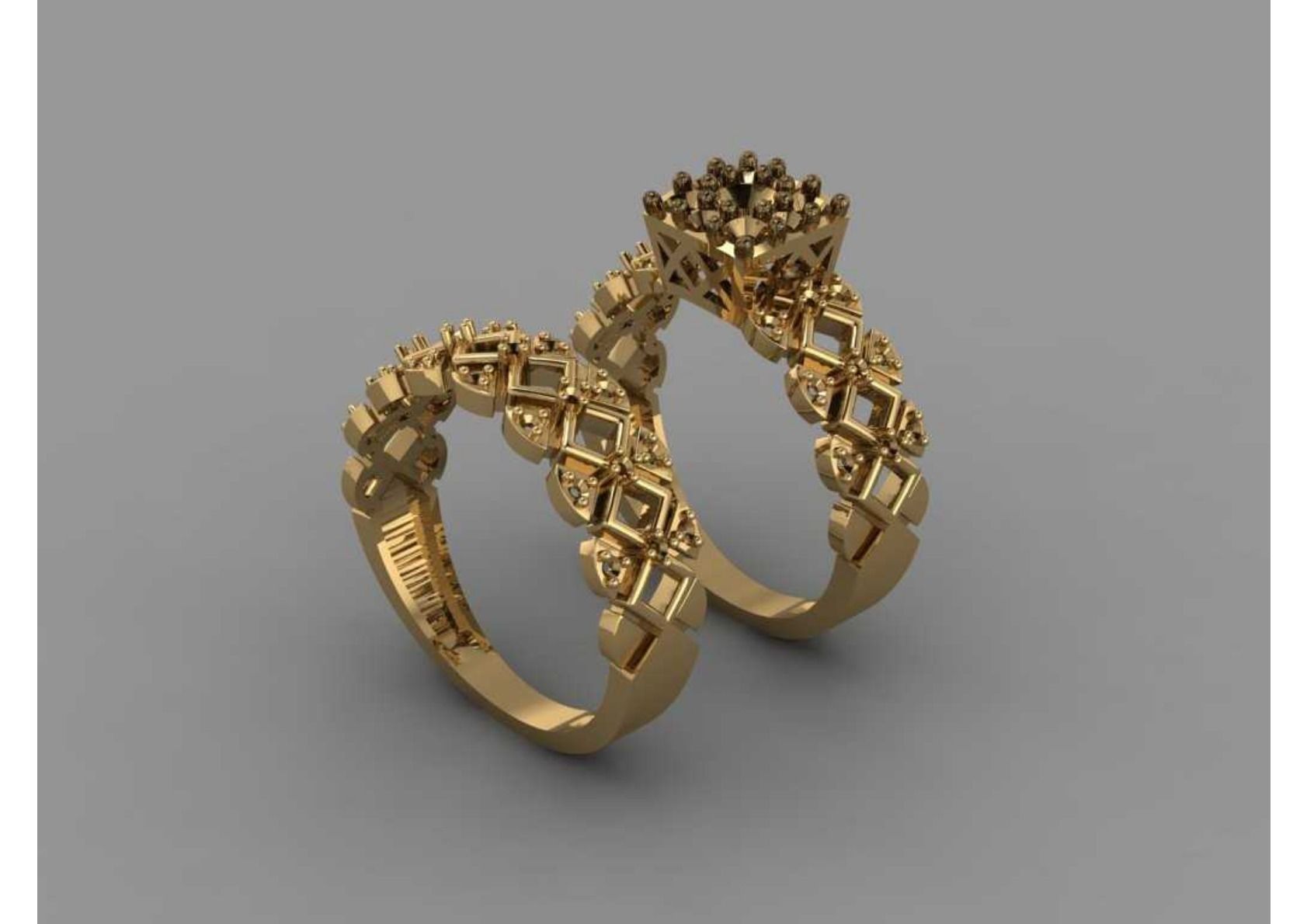  Twins Ring 3D print model_8