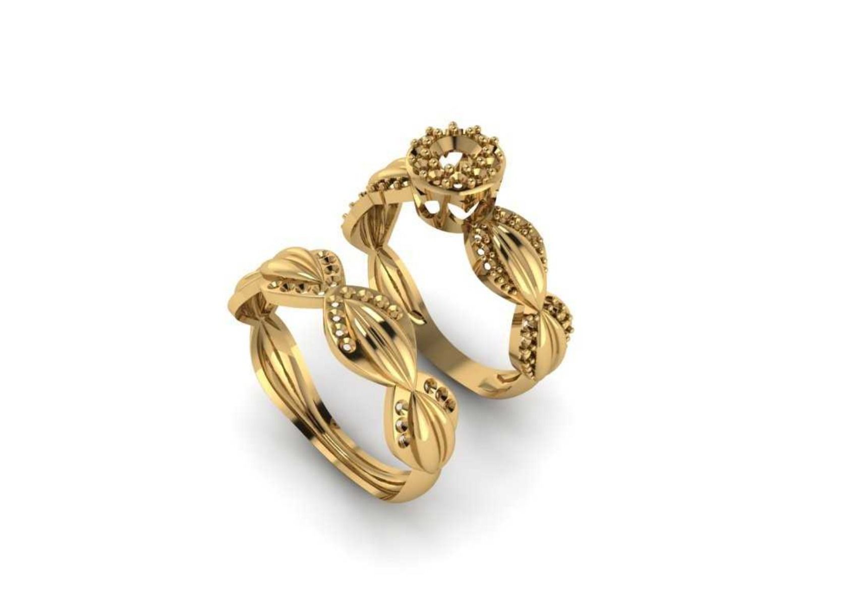  Twins Ring 3D print model_17