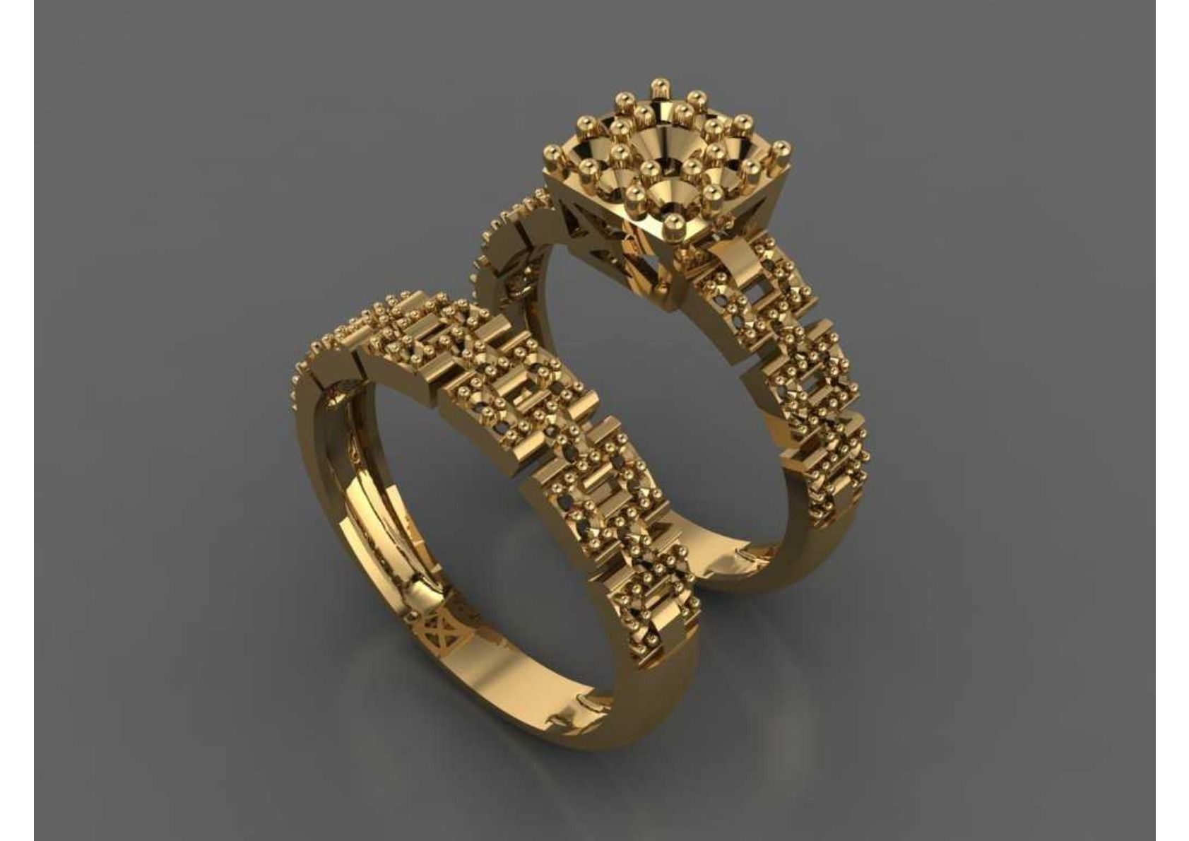  Twins Ring 3D print model_20