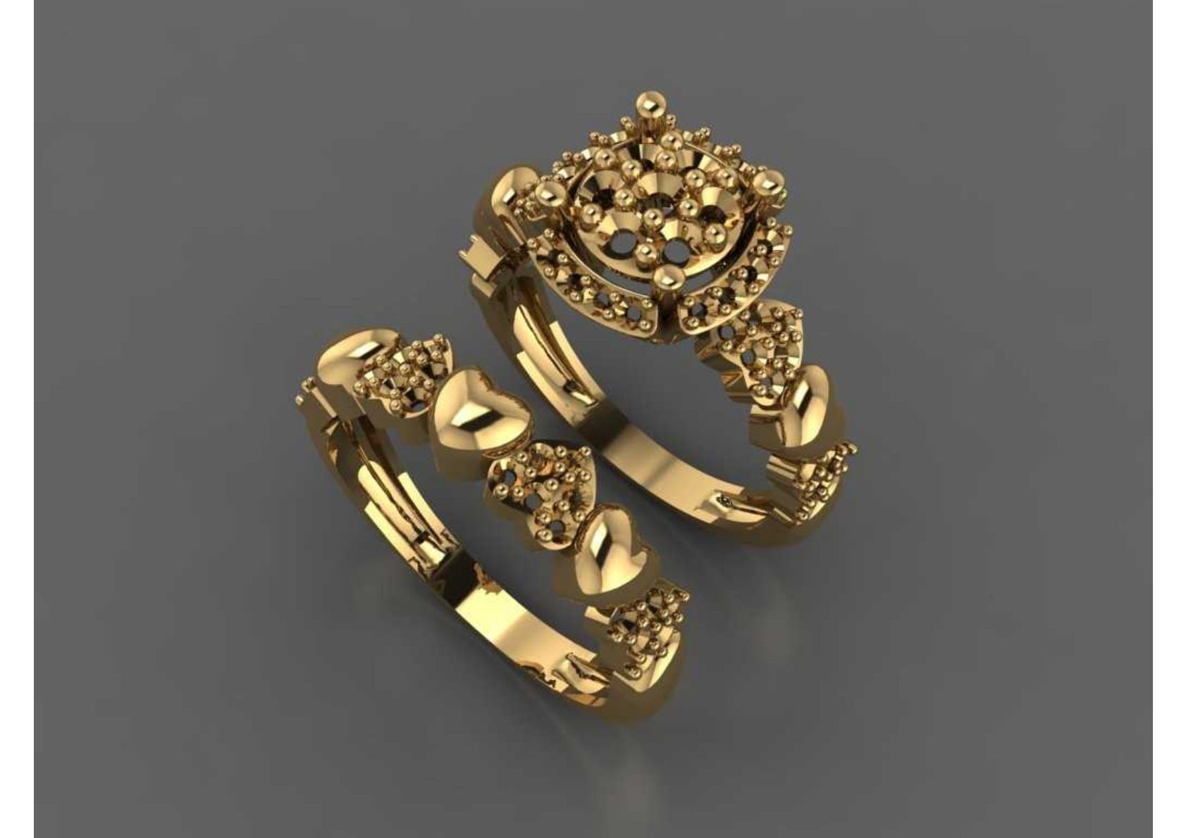  Twins Ring 3D print model_24