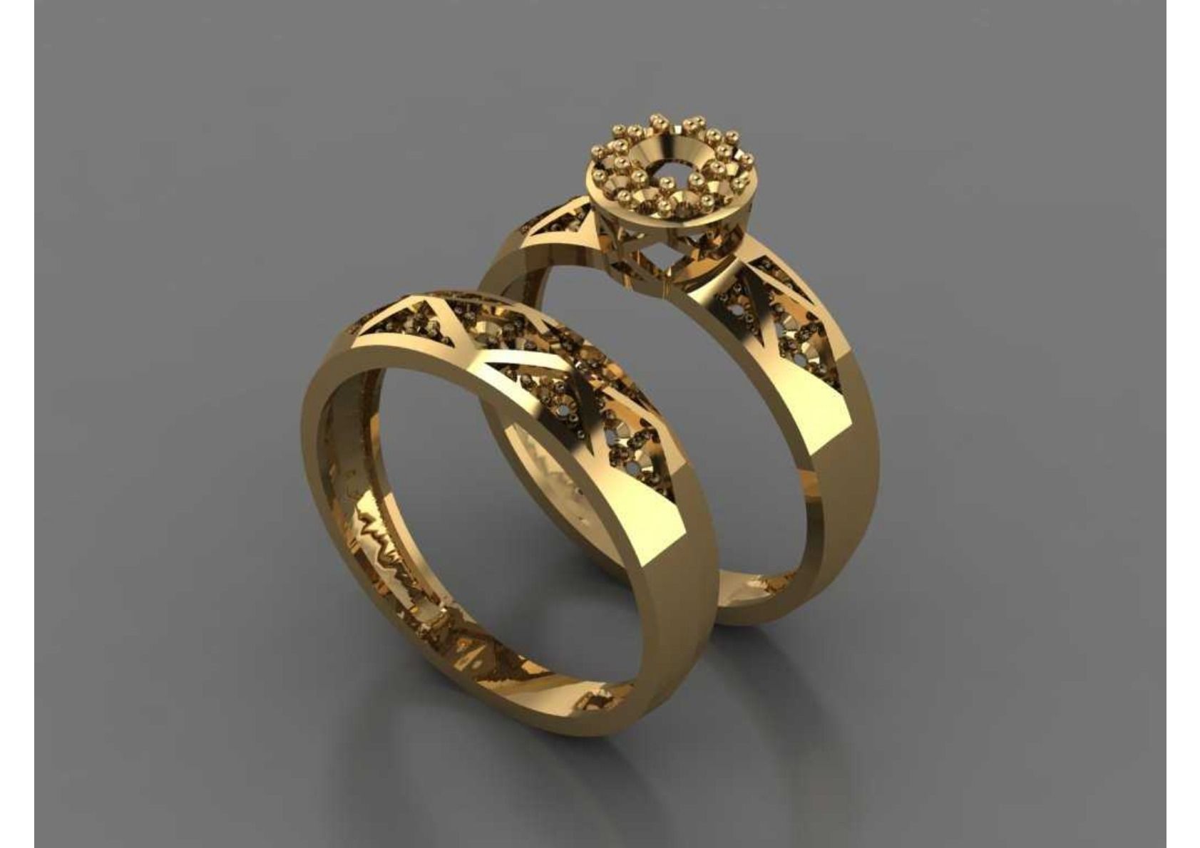  Twins Ring 3D print model_12