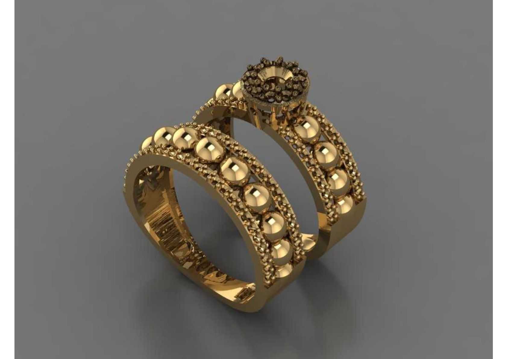  Twins Ring 3D print model_10