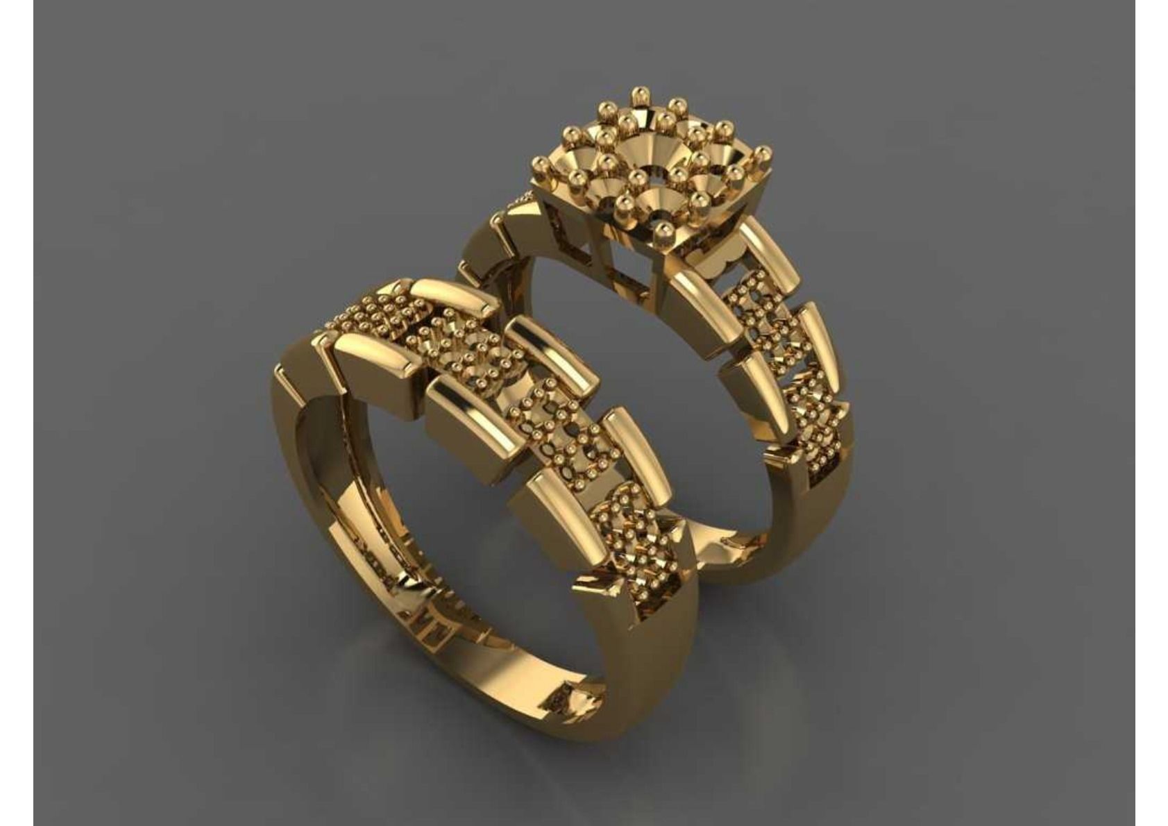  Twins Ring 3D print model_18