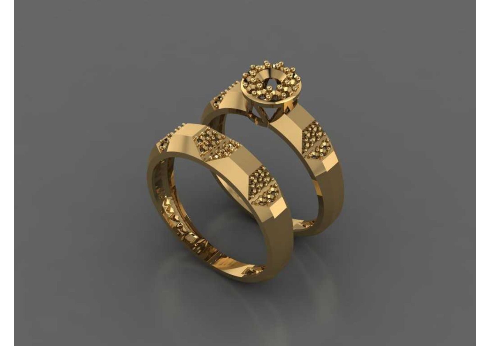  Twins Ring 3D print model_22
