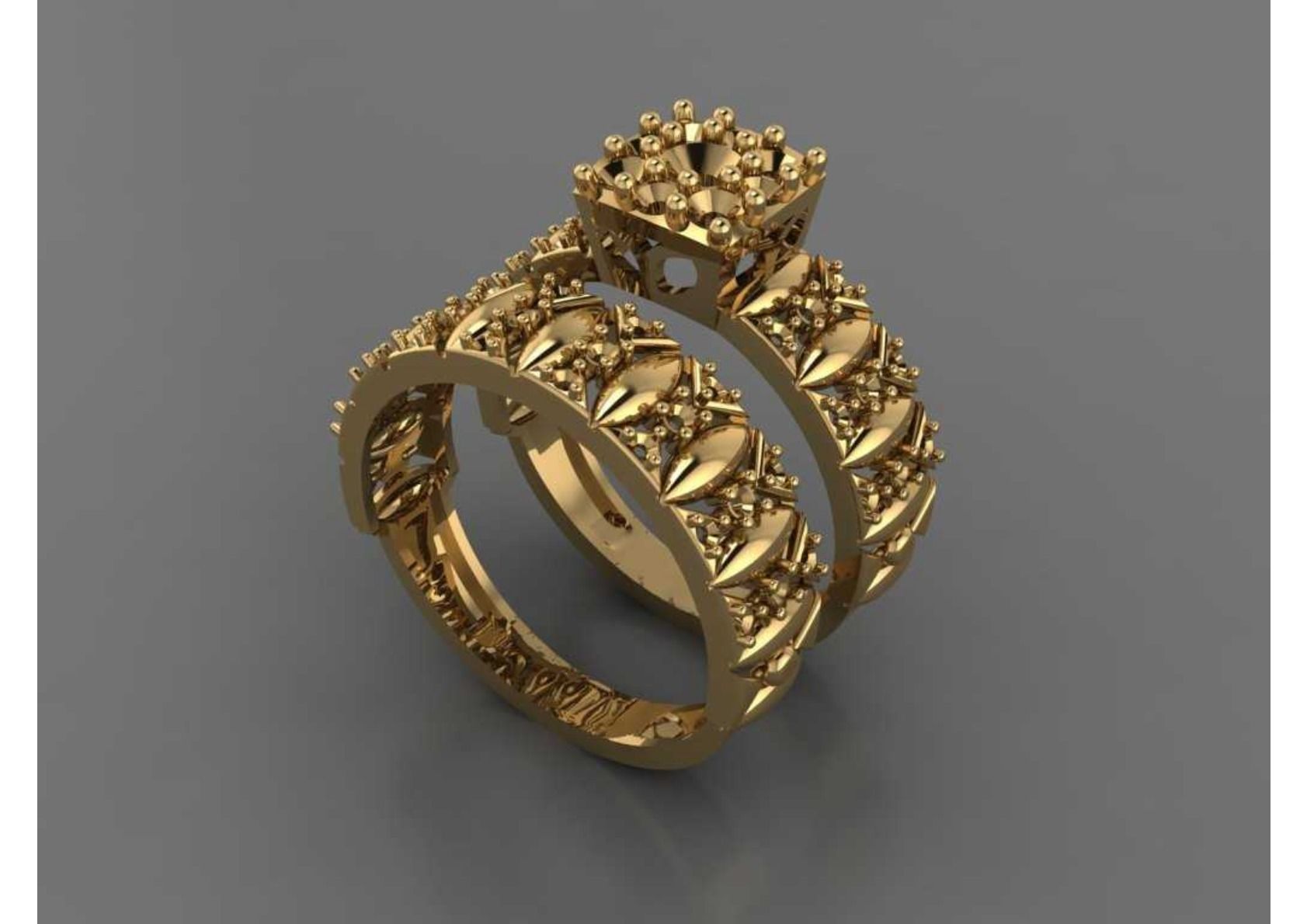  Twins Ring 3D print model_23