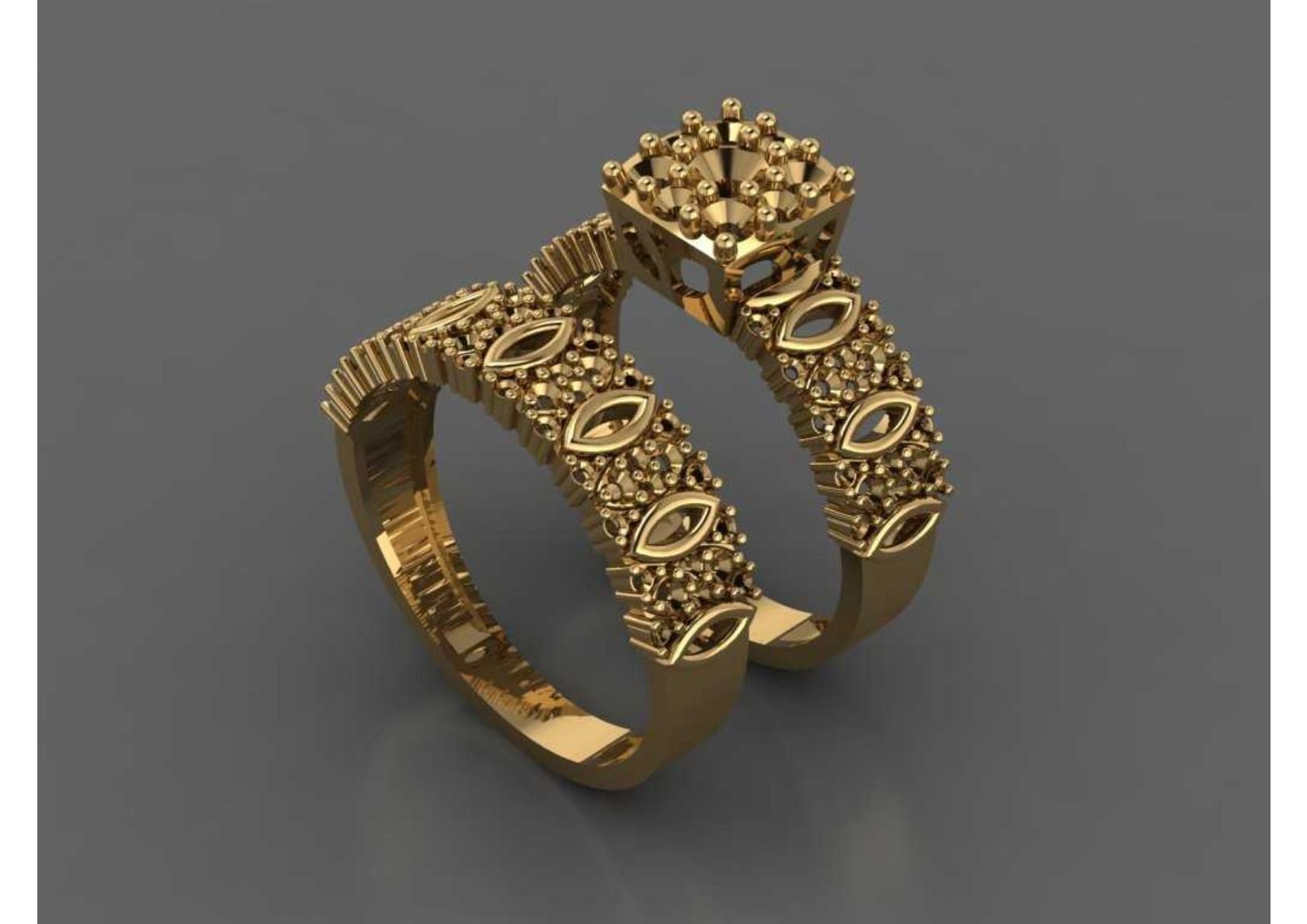  Twins Ring 3D print model_19