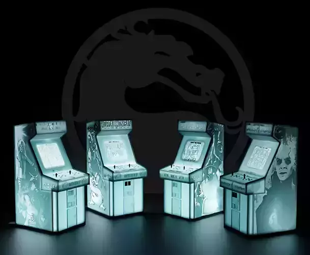 Mortal Kombat Themed Arcade with Lithophane Pack 3D print model