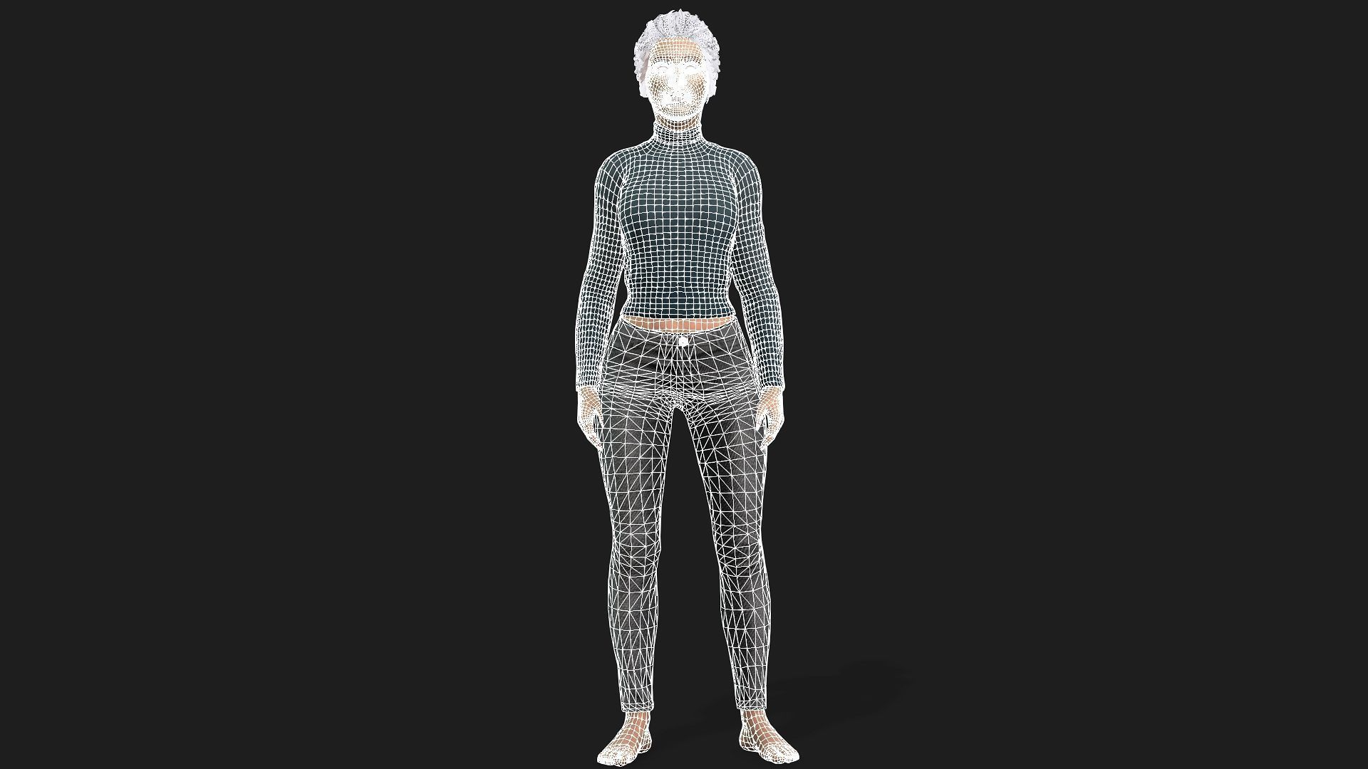 Model of a Realistic Woman for Games Animation and Renderings 3D model_16