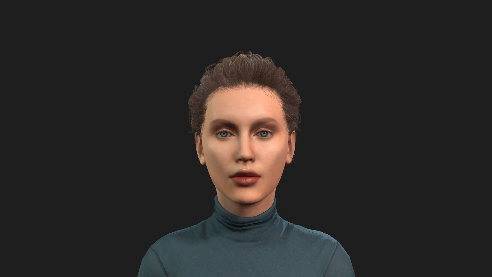 Model of a Realistic Woman for Games Animation and Renderings 3D model_2