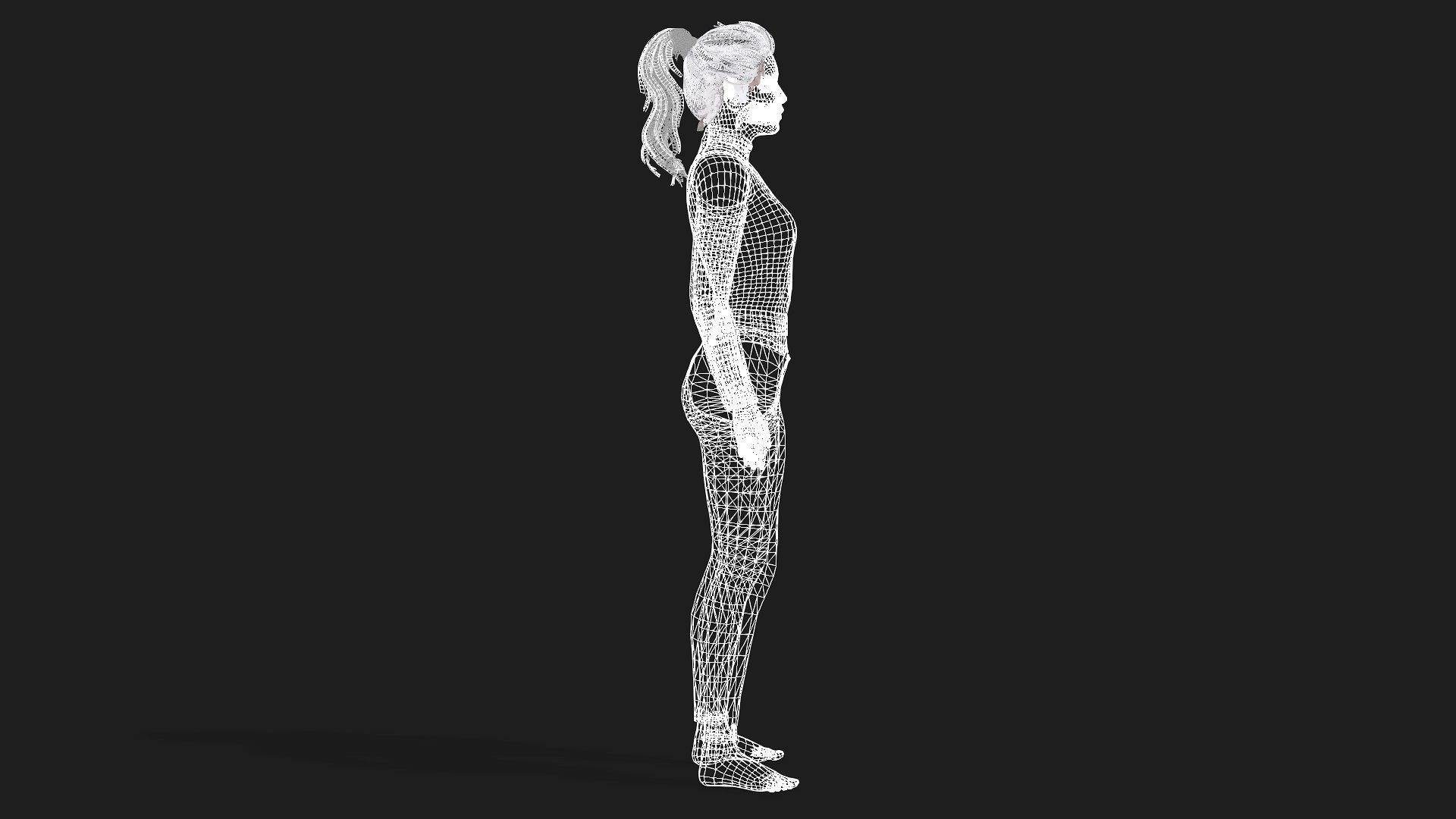 Model of a Realistic Woman for Games Animation and Renderings 3D model_14