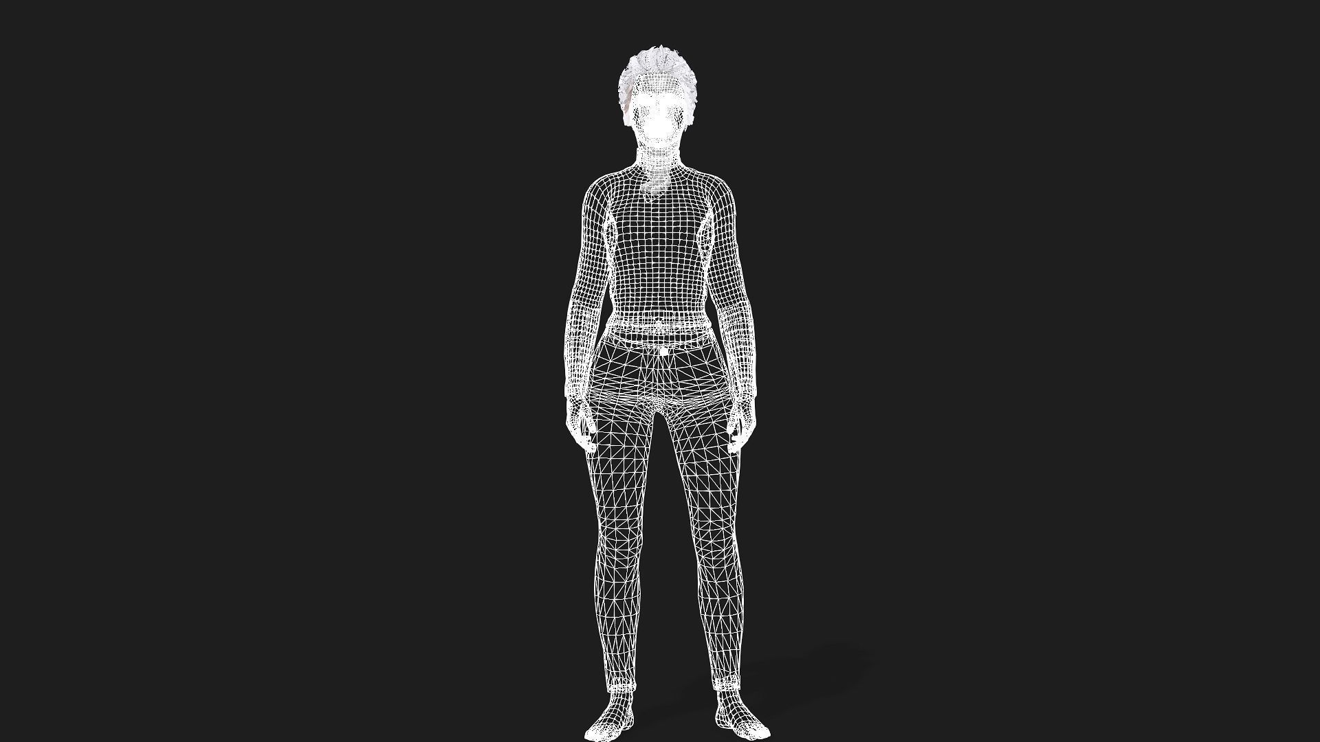 Model of a Realistic Woman for Games Animation and Renderings 3D model_11