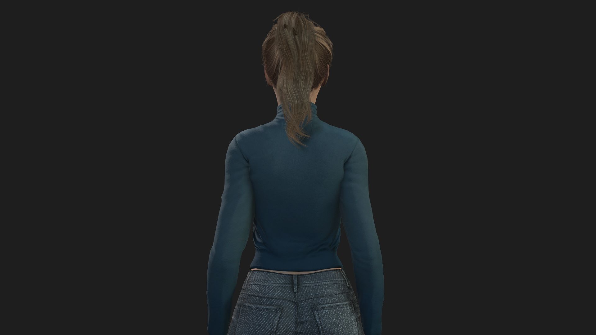 Model of a Realistic Woman for Games Animation and Renderings 3D model_7