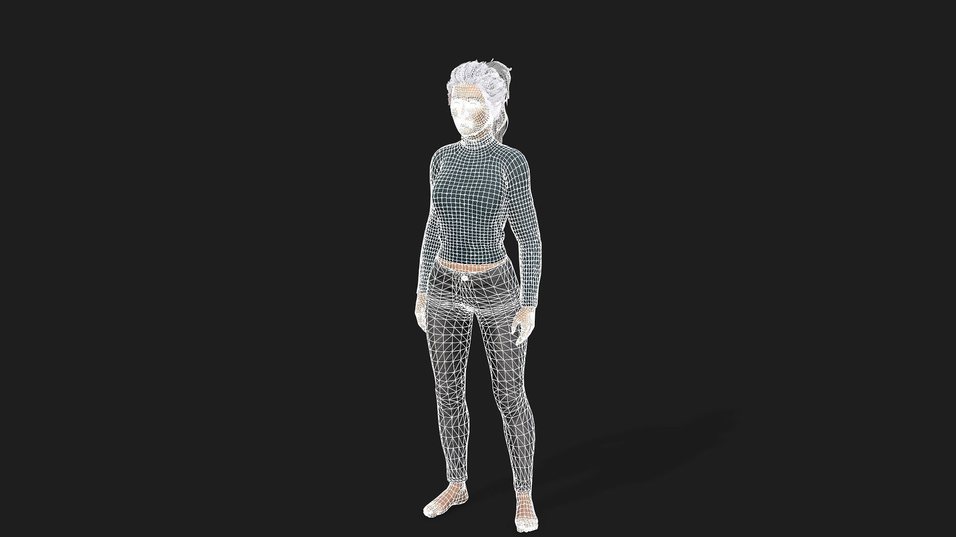 Model of a Realistic Woman for Games Animation and Renderings 3D model_22