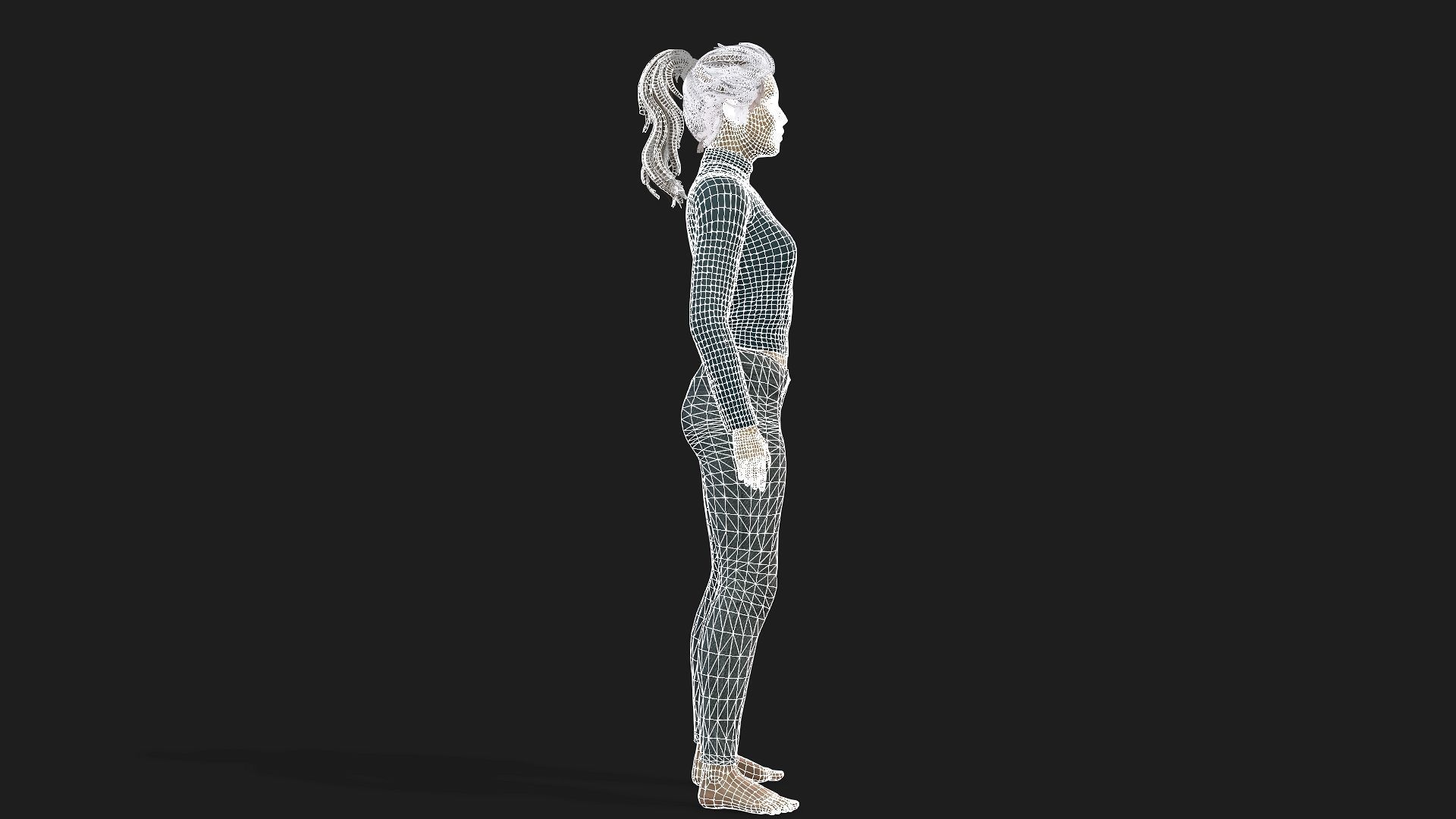 Model of a Realistic Woman for Games Animation and Renderings 3D model_20