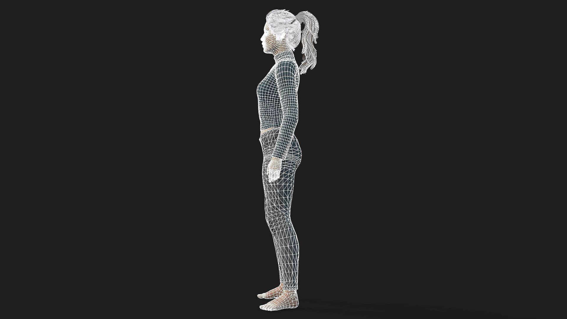 Model of a Realistic Woman for Games Animation and Renderings 3D model_19