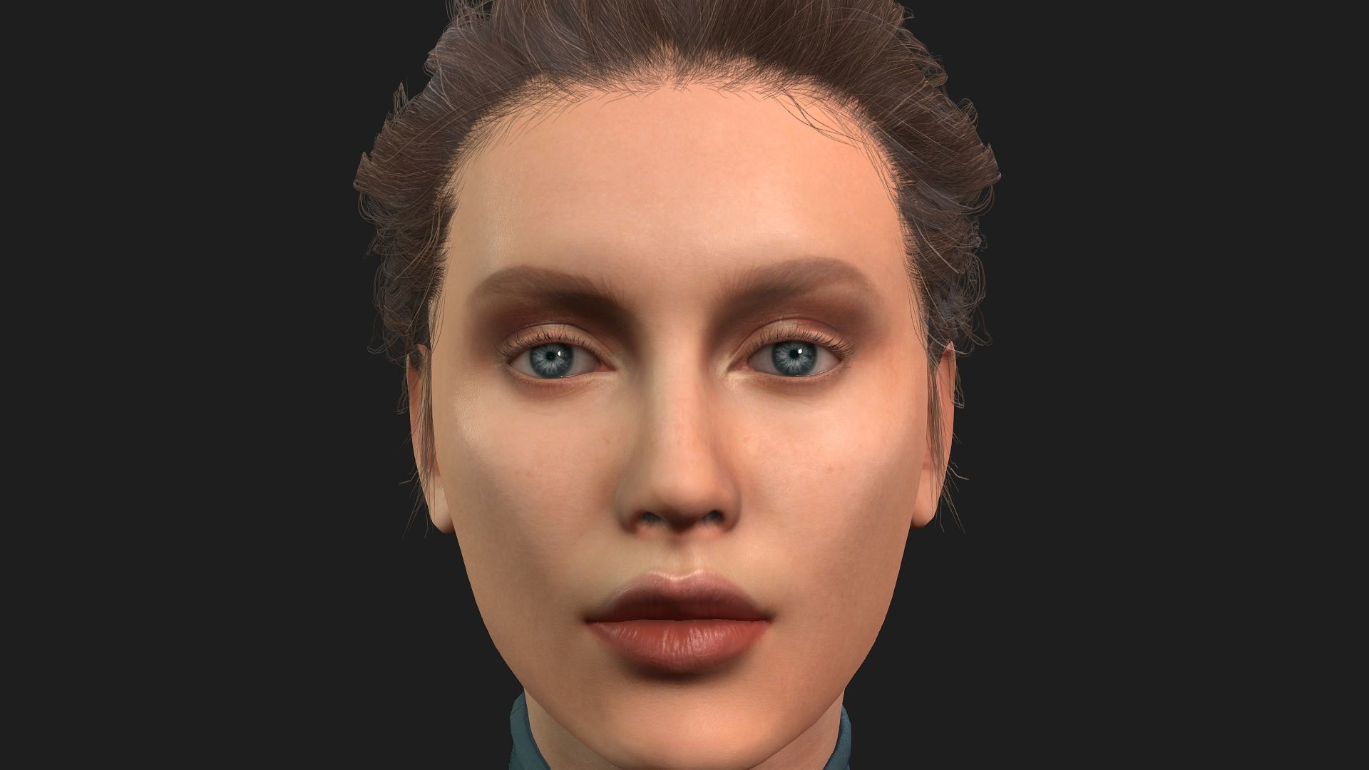 Model of a Realistic Woman for Games Animation and Renderings 3D model_3