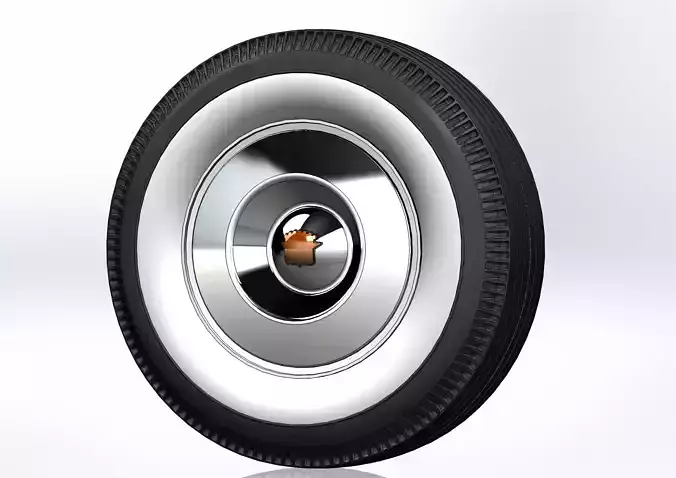 Wheels 1953 Caddy 62 for scale model 3D print model