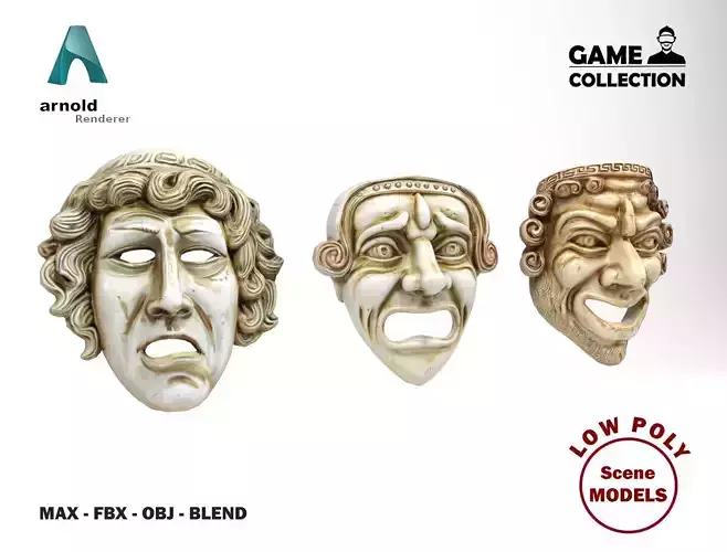  Greek theater masks 2