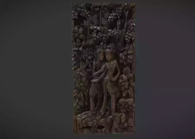 sculpted wood panel