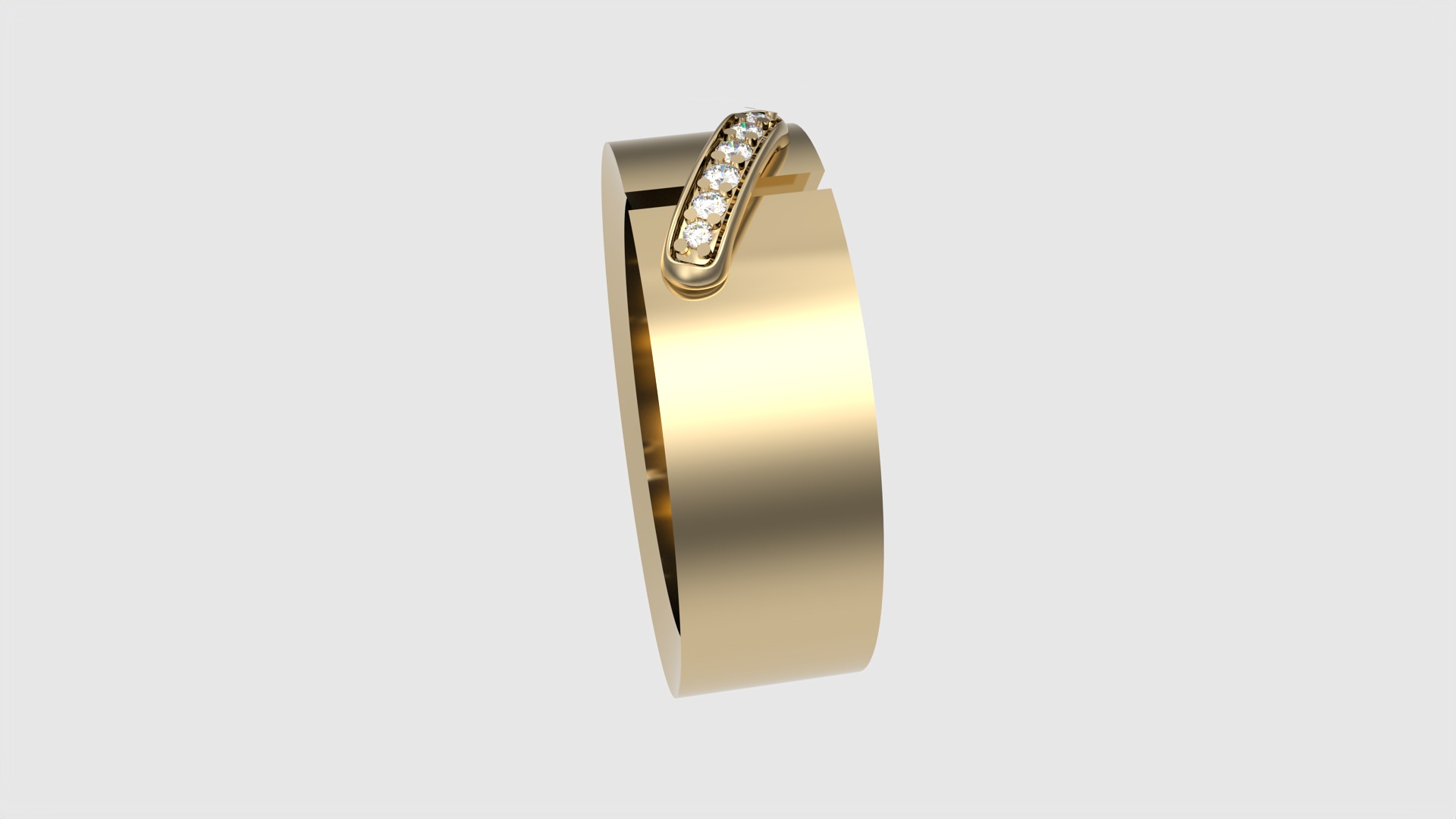 Modern Curved Accent Ring JDBCo 3D print model_20