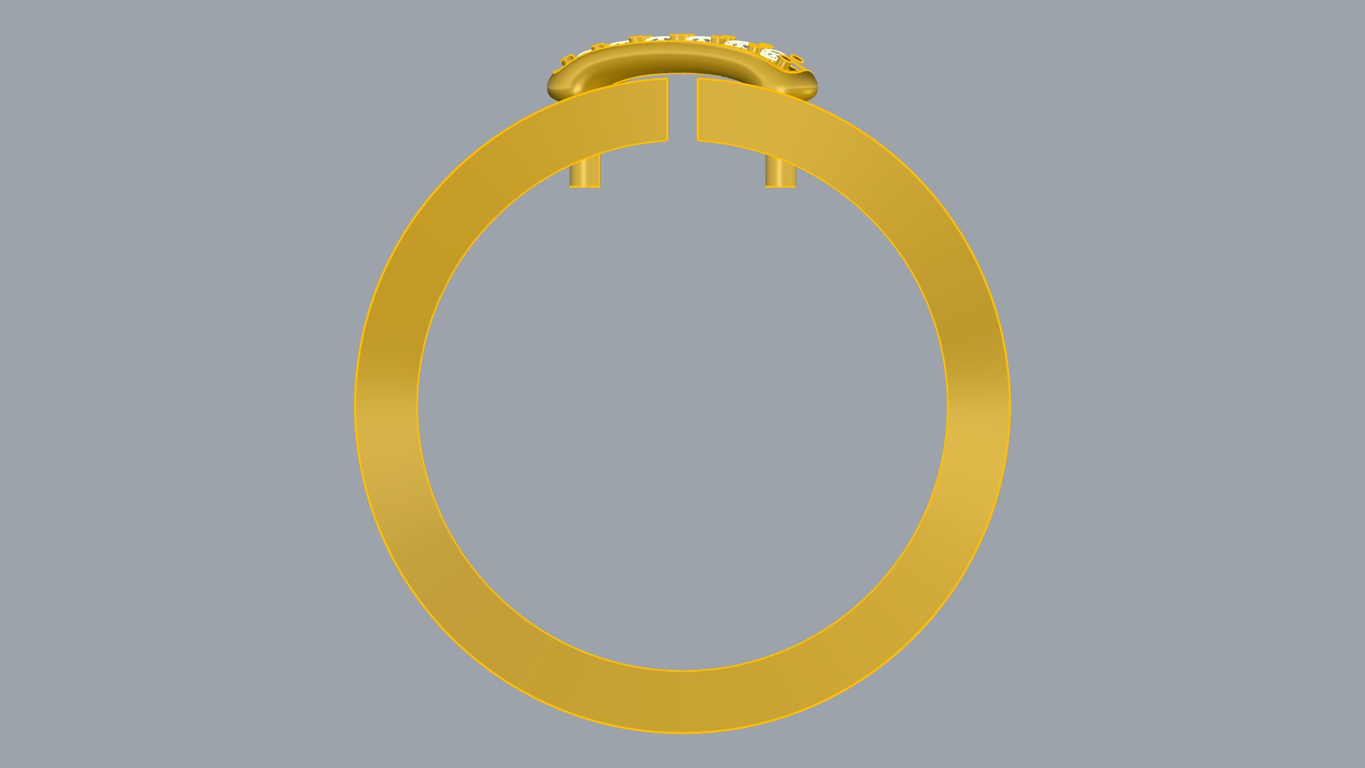 Modern Curved Accent Ring JDBCo 3D print model_9