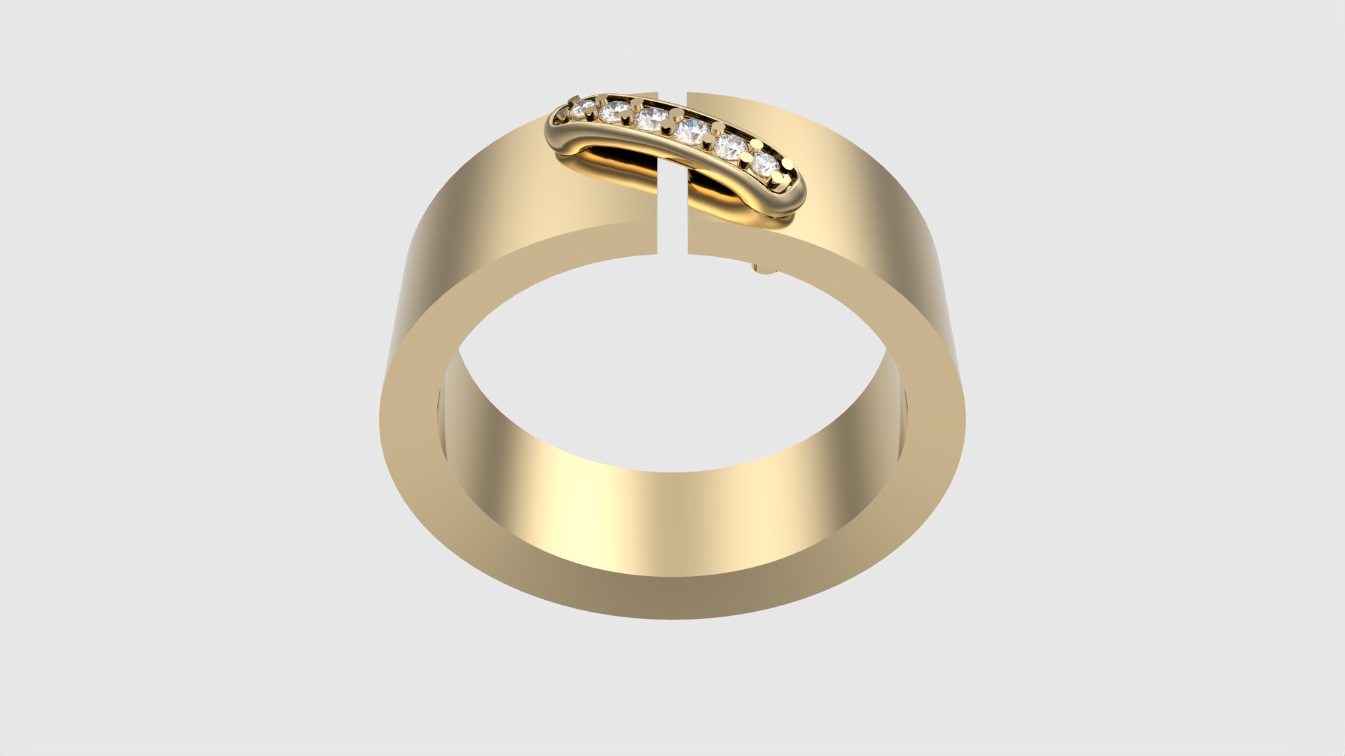 Modern Curved Accent Ring JDBCo 3D print model_16