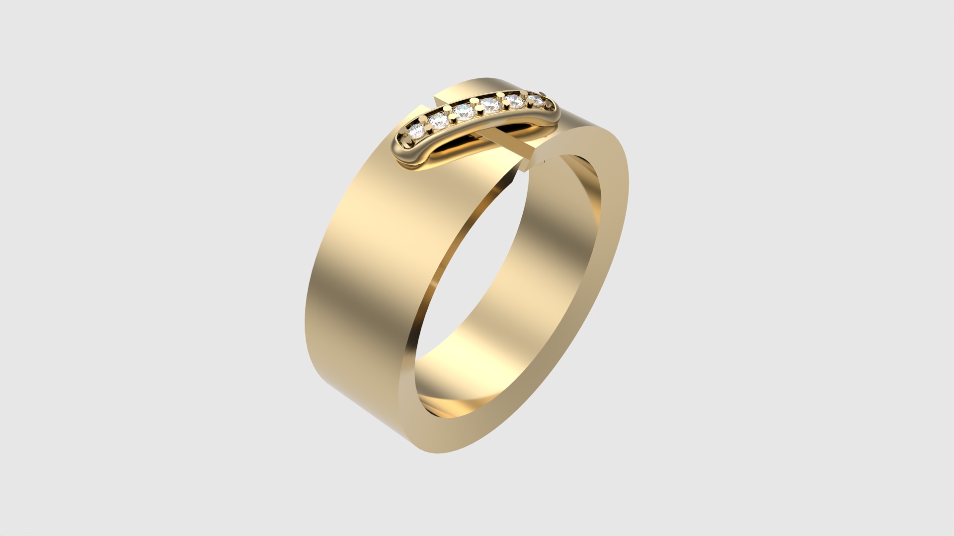 Modern Curved Accent Ring JDBCo 3D print model_18