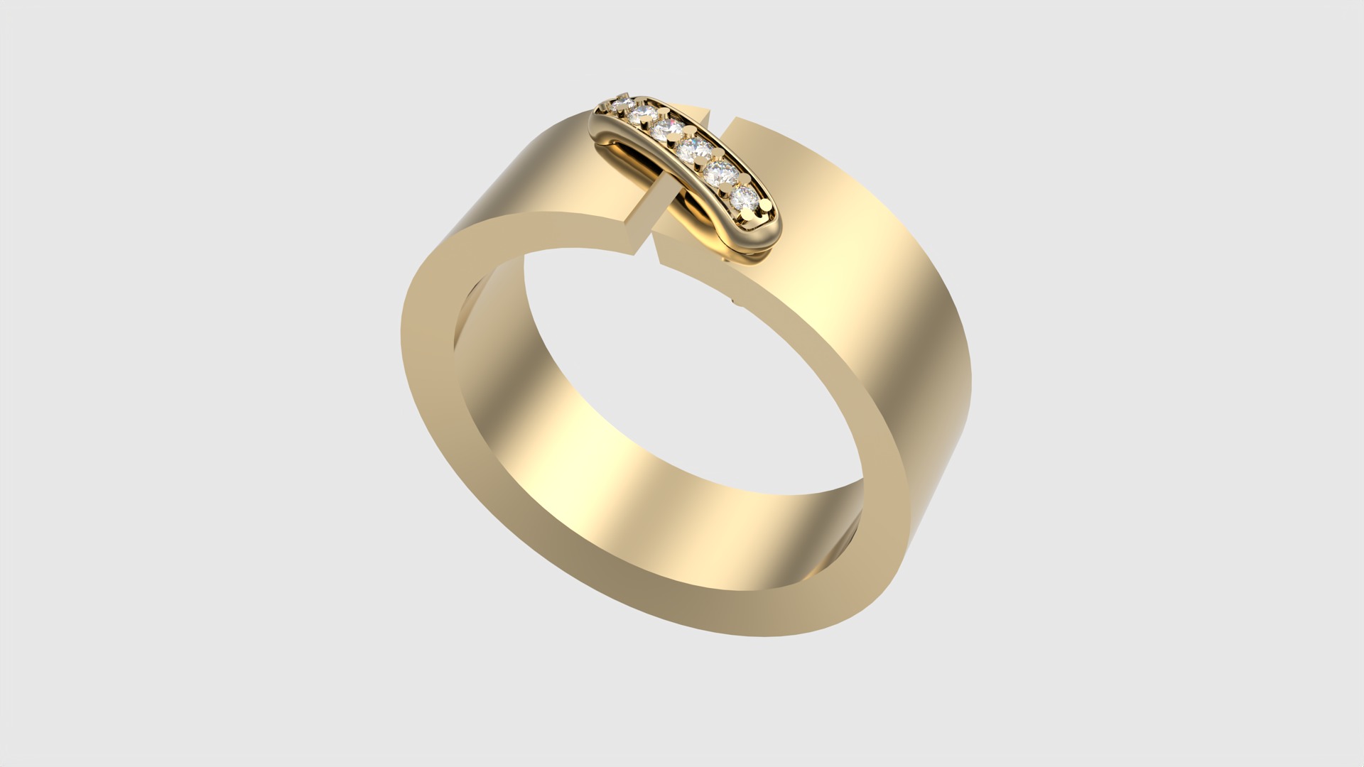 Modern Curved Accent Ring JDBCo 3D print model_15