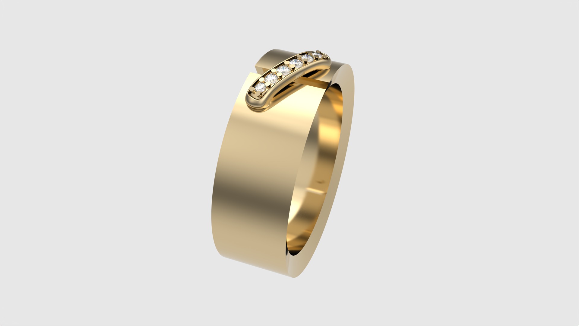 Modern Curved Accent Ring JDBCo 3D print model_26