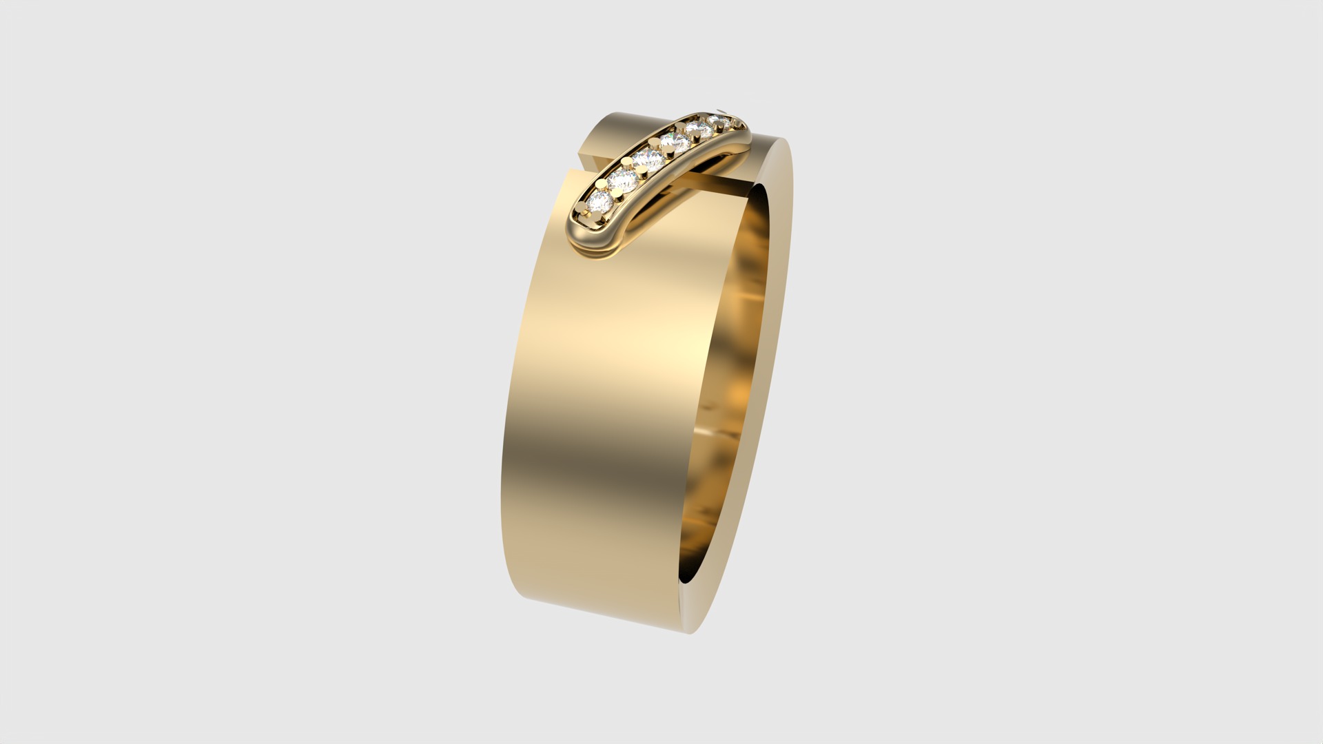 Modern Curved Accent Ring JDBCo 3D print model_19
