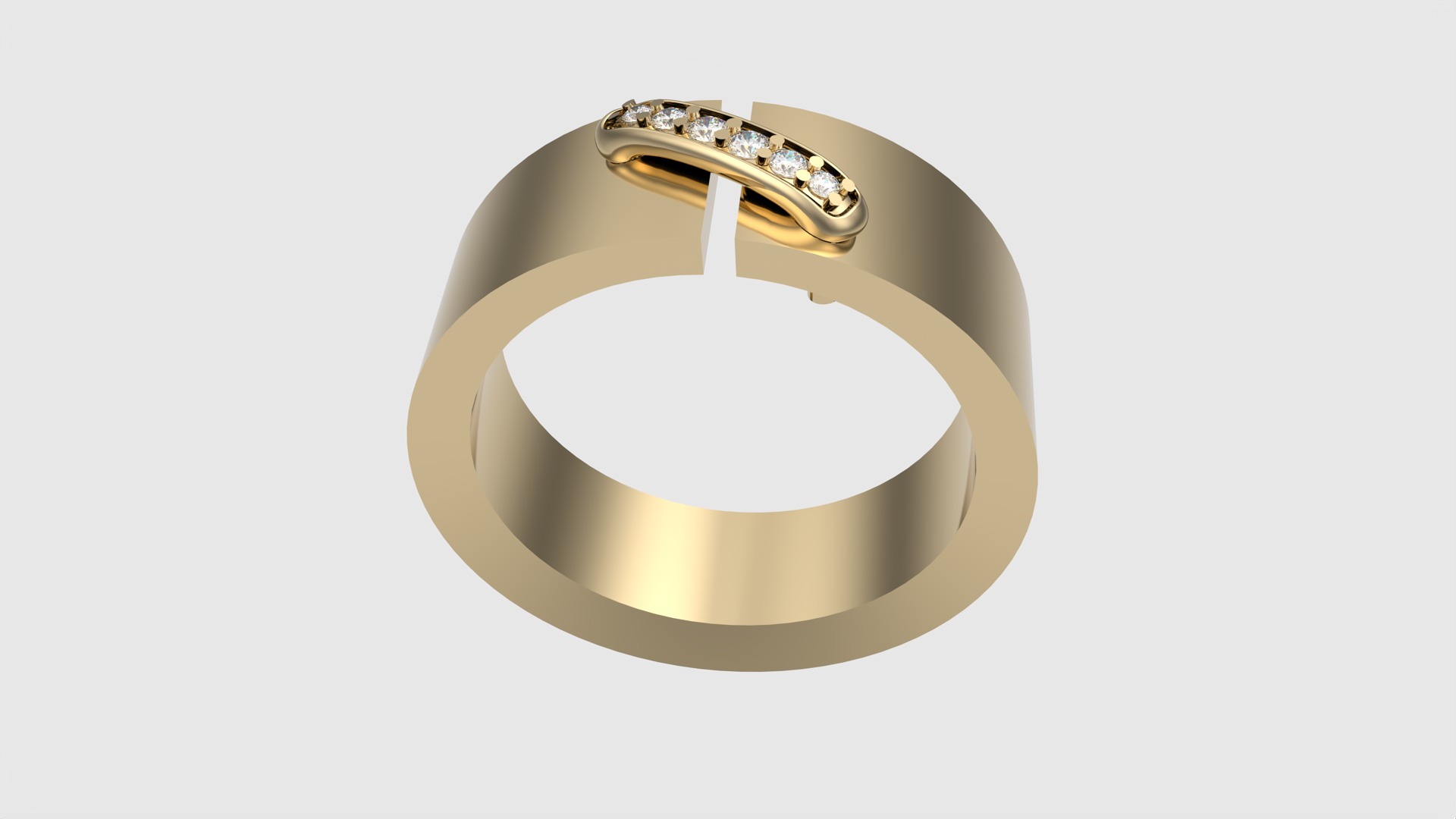 Modern Curved Accent Ring JDBCo 3D print model_23