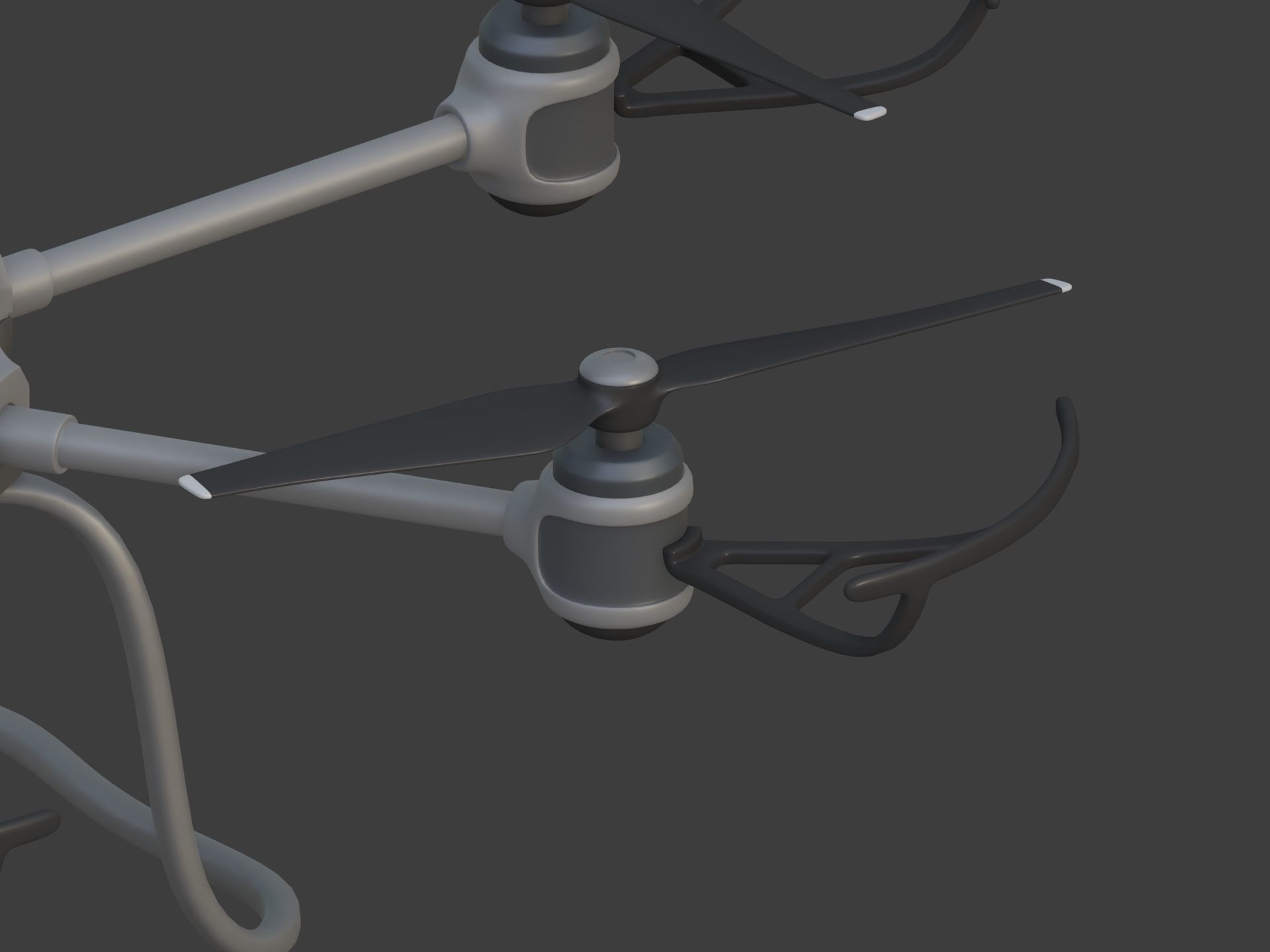 Generic Hexacopter Drone - UAV Quadcopter Controller Camera Hexa Low-poly 3D model_16