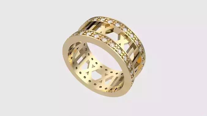 Roman Numeral Eternity Ring JDBCo 3D print model