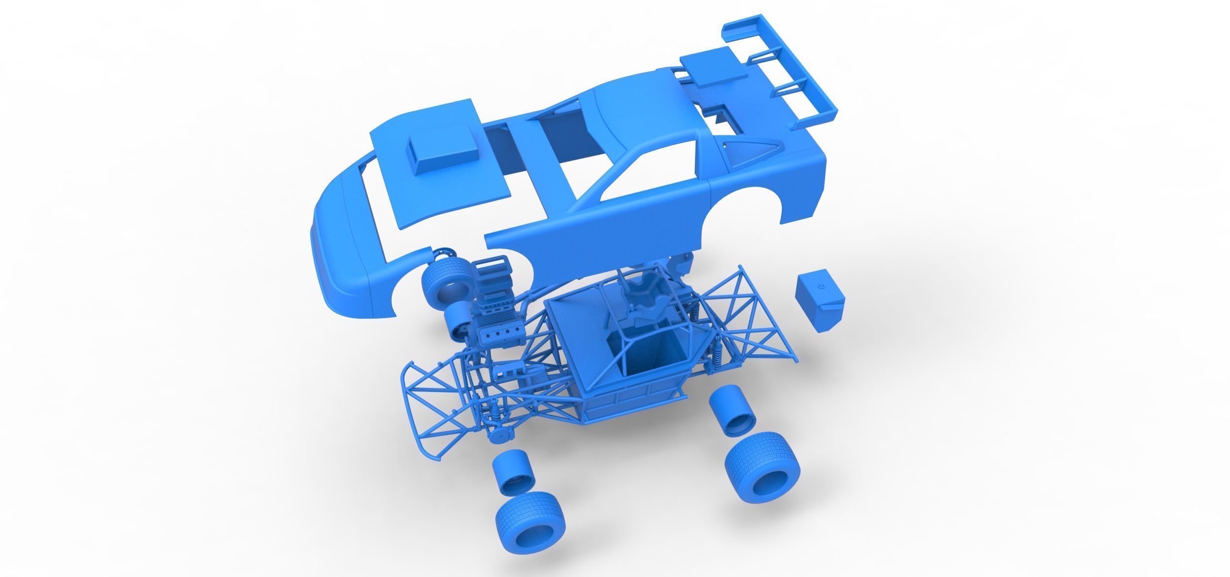 New Zealand Super Saloon race car Scale 1 to 25 3D print model_56