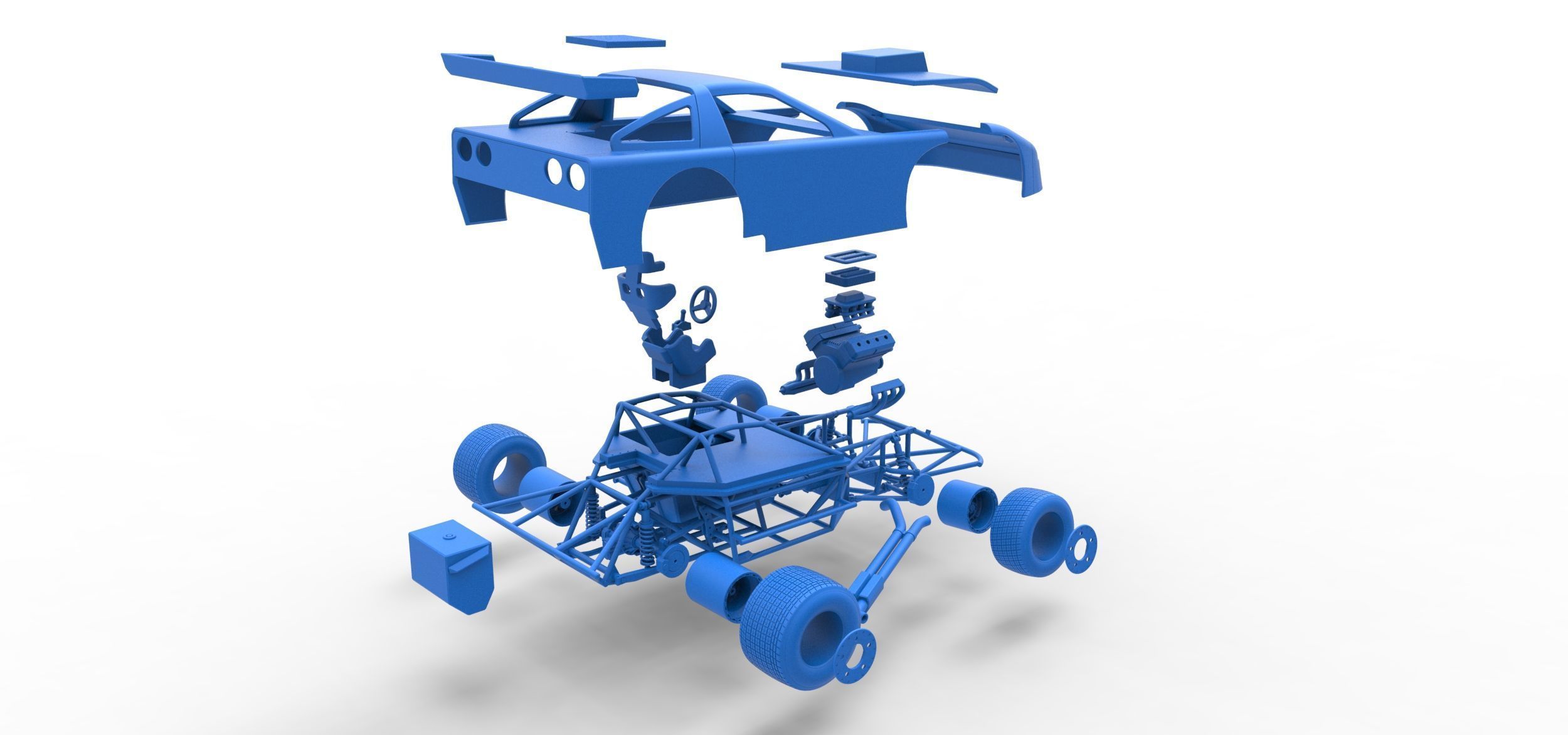 New Zealand Super Saloon race car Scale 1 to 25 3D print model_62