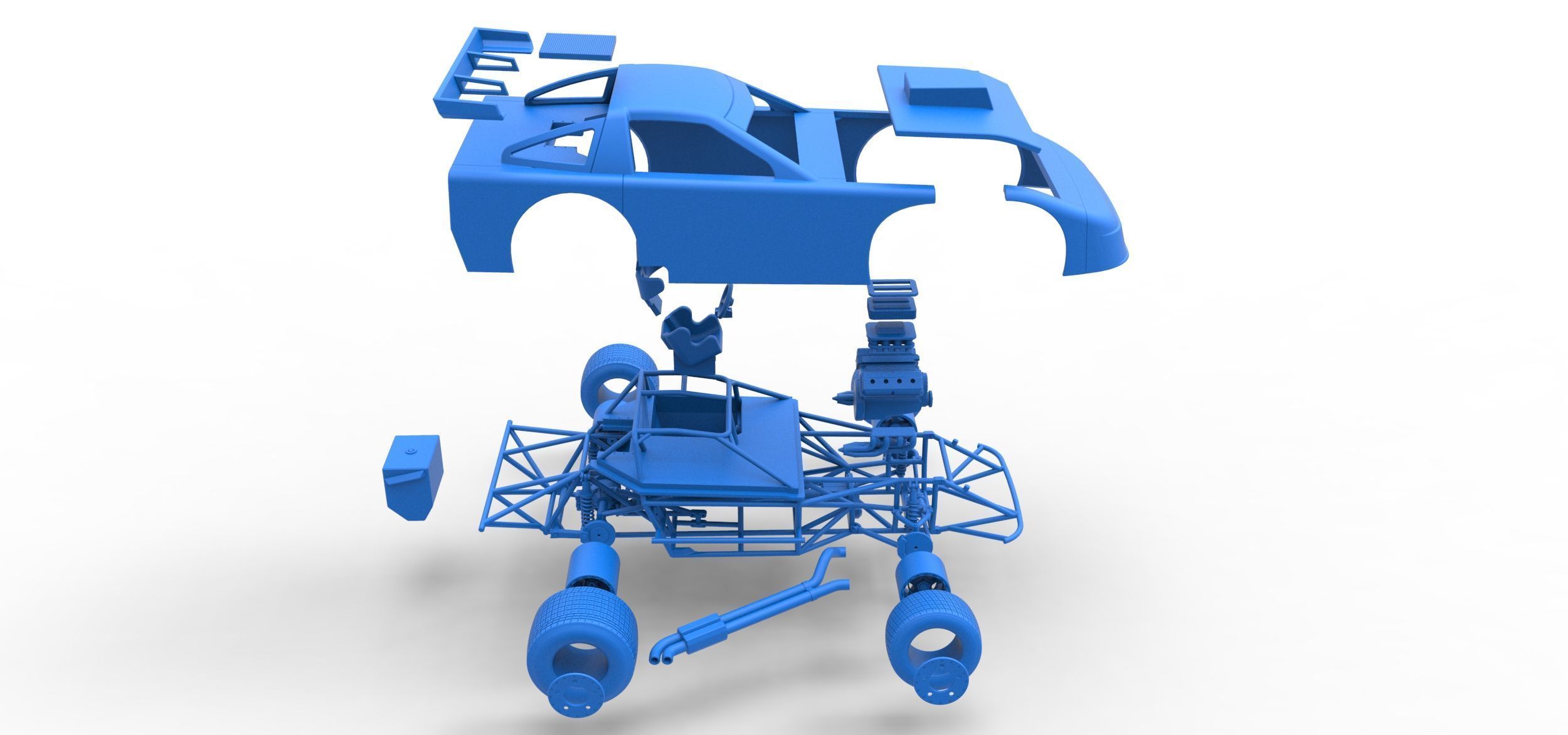 New Zealand Super Saloon race car Scale 1 to 25 3D print model_63